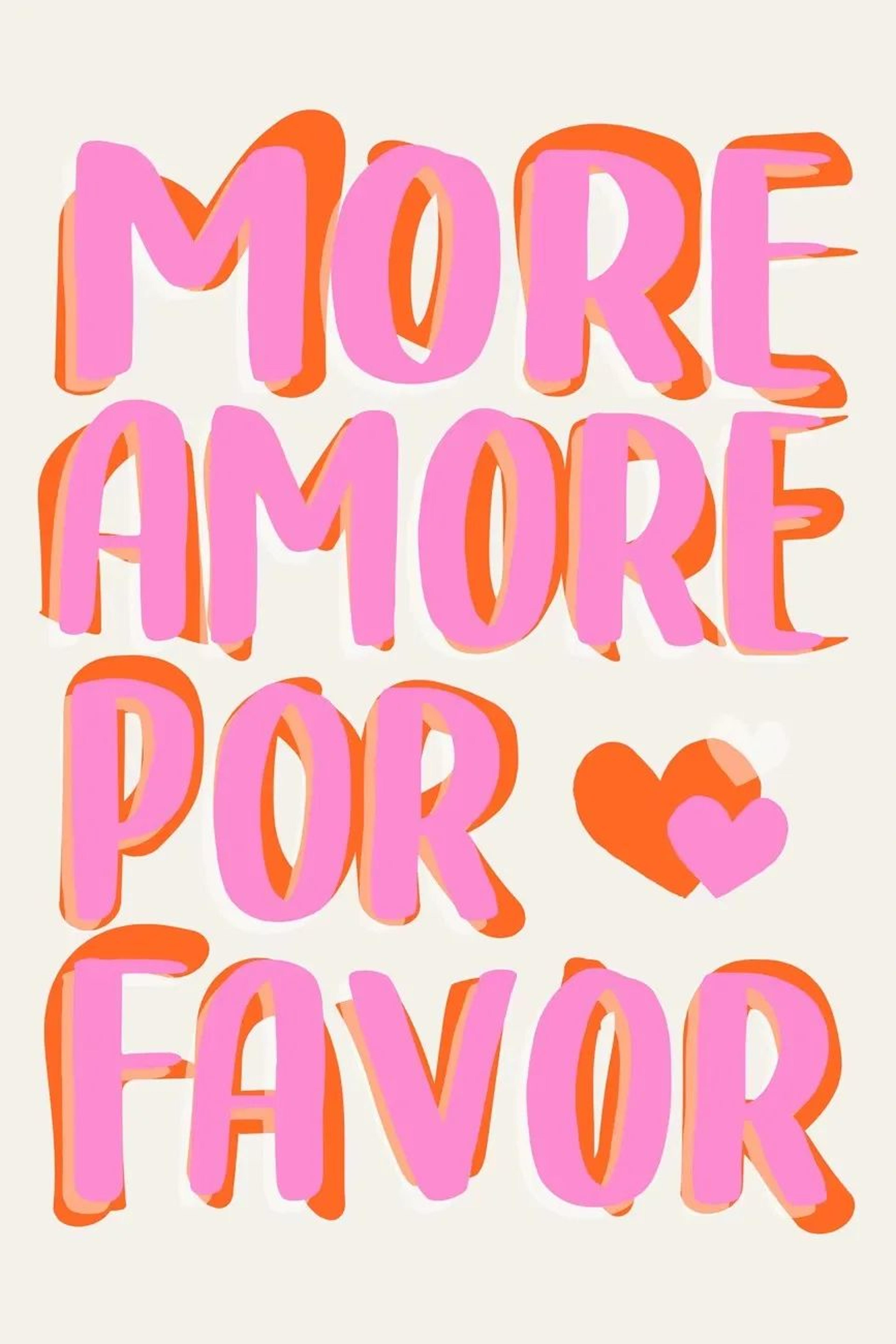 More Amor Por Favor Canvas Wall Art  Colorful Pink Love Quote Poster For Girls Room  Modern Home De 13