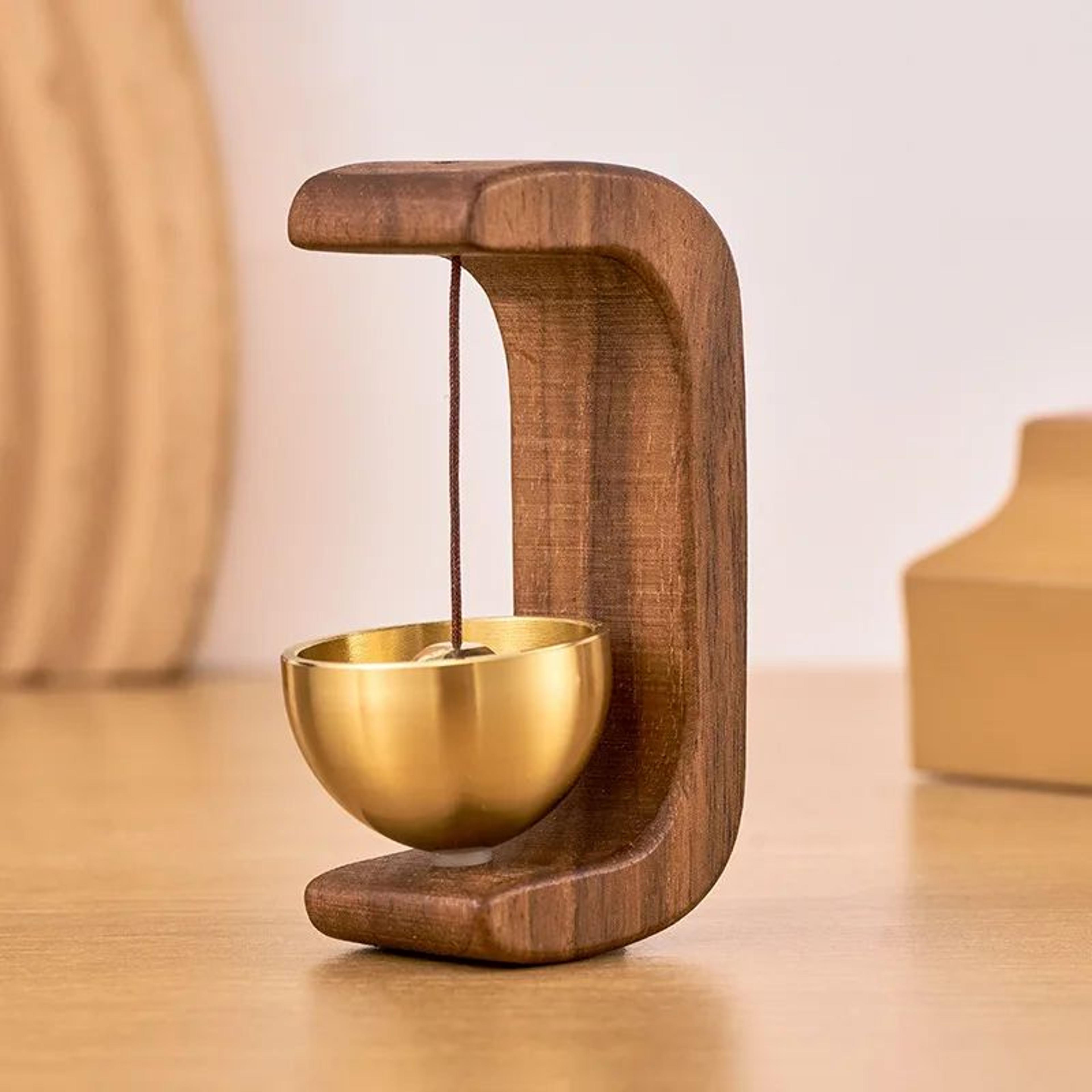 Magnetic Wooden Door Bell Wind Chime  Beech Wood Hanging Doorbell For Home Shop  Entryway Decor 7