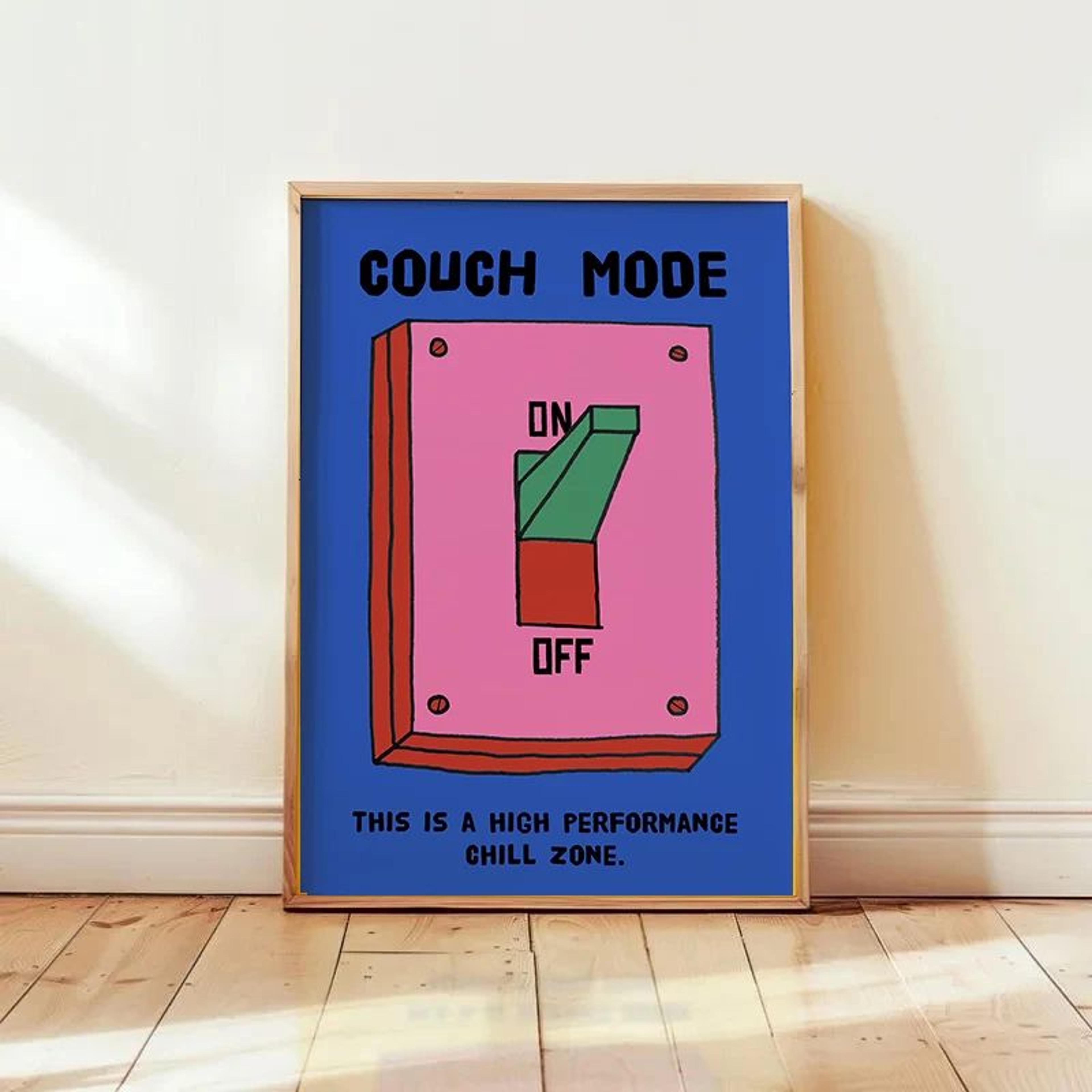 Cartoon Mental Health Inspirational Canvas Poster  Colorful Retro Quote Wall Art For Home  Office D 11