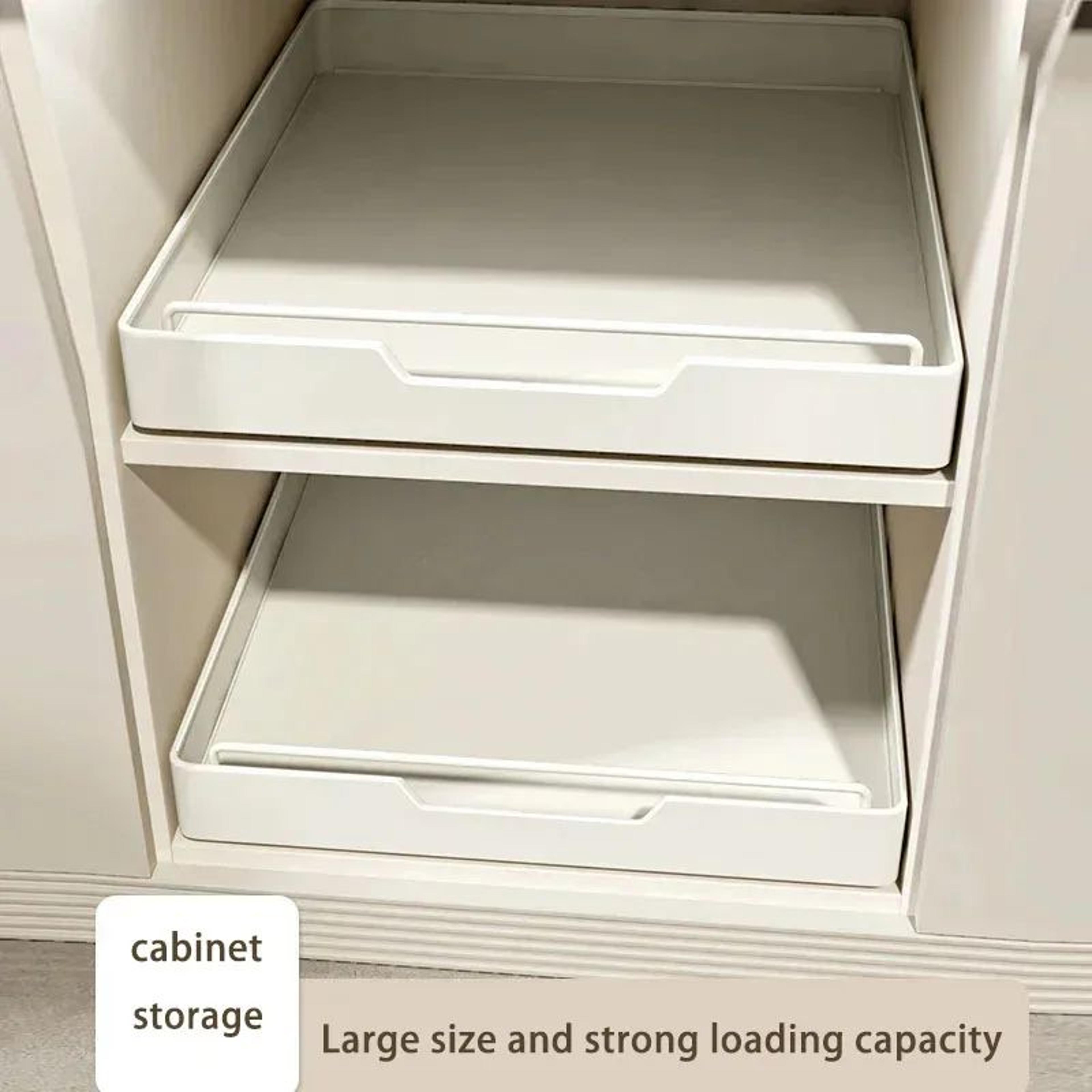 PullOut Kitchen Cabinet Organizer Sliding Storage Drawer Rack With Rails 0