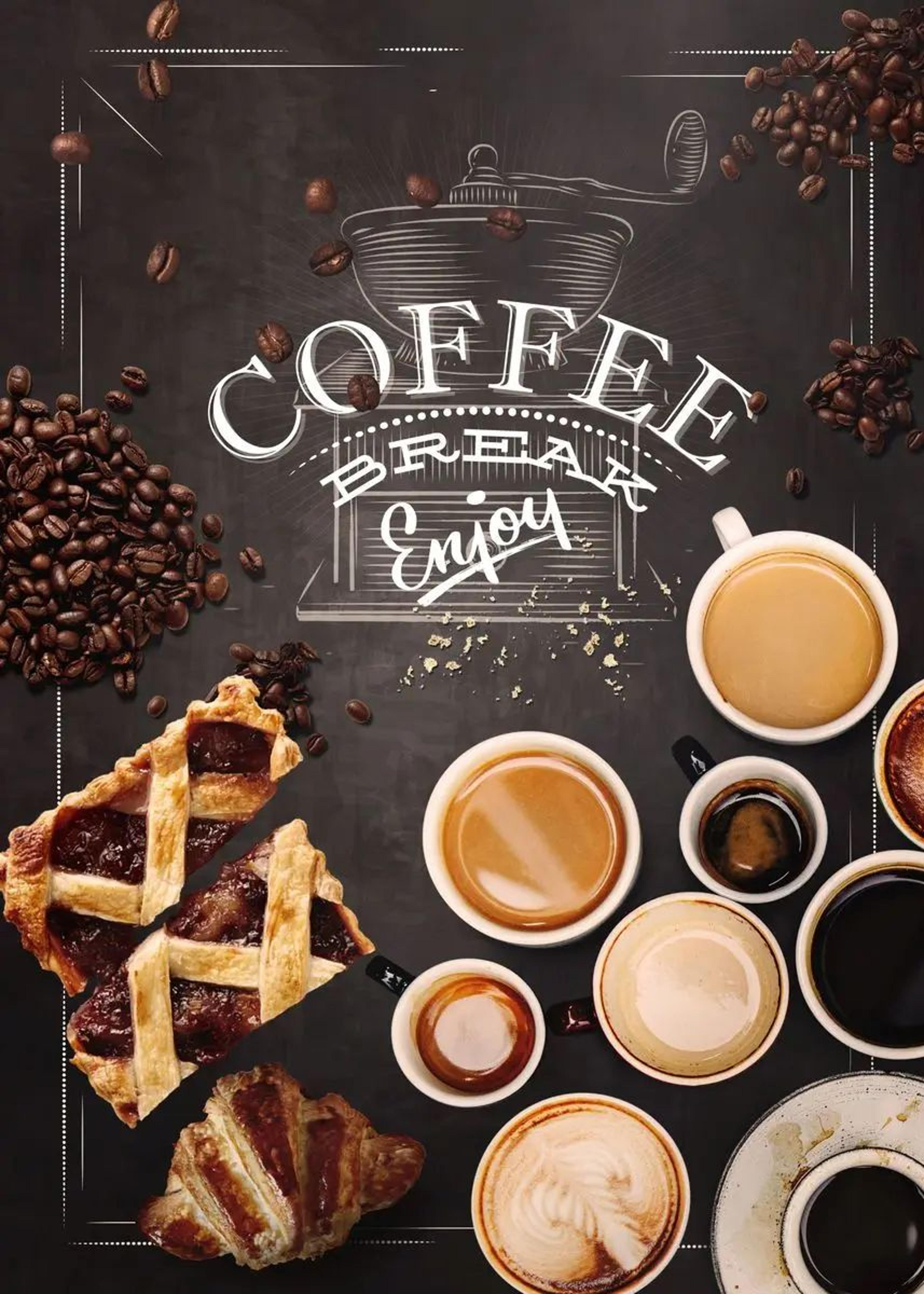 Nordic Coffee Cup Canvas Wall Art Print For Cafe Kitchen  Restaurant Decor 9