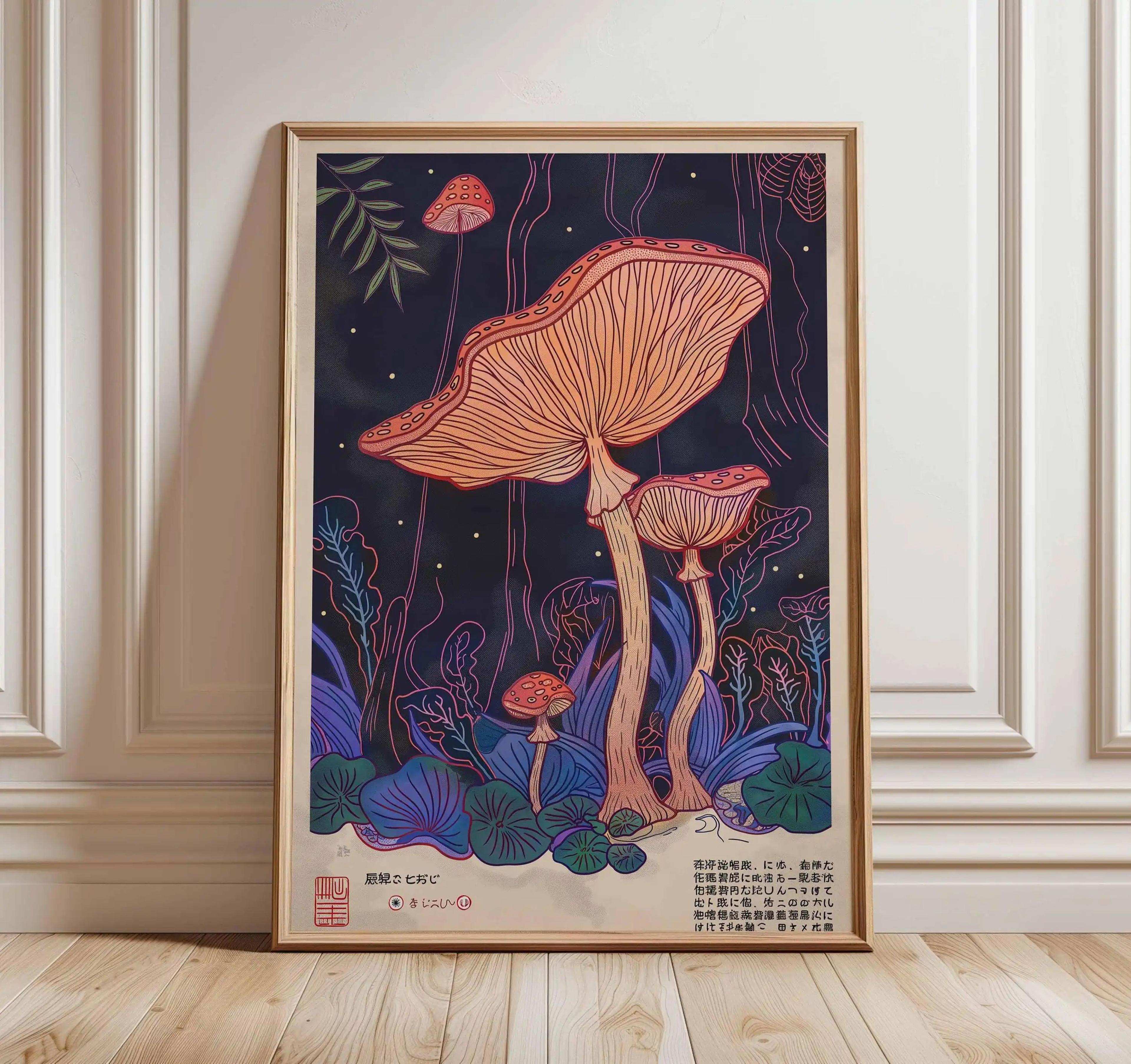 Japanese Crane Ukiyoe Canvas Wall Art Vintage Red Sun Oriental Poster 20