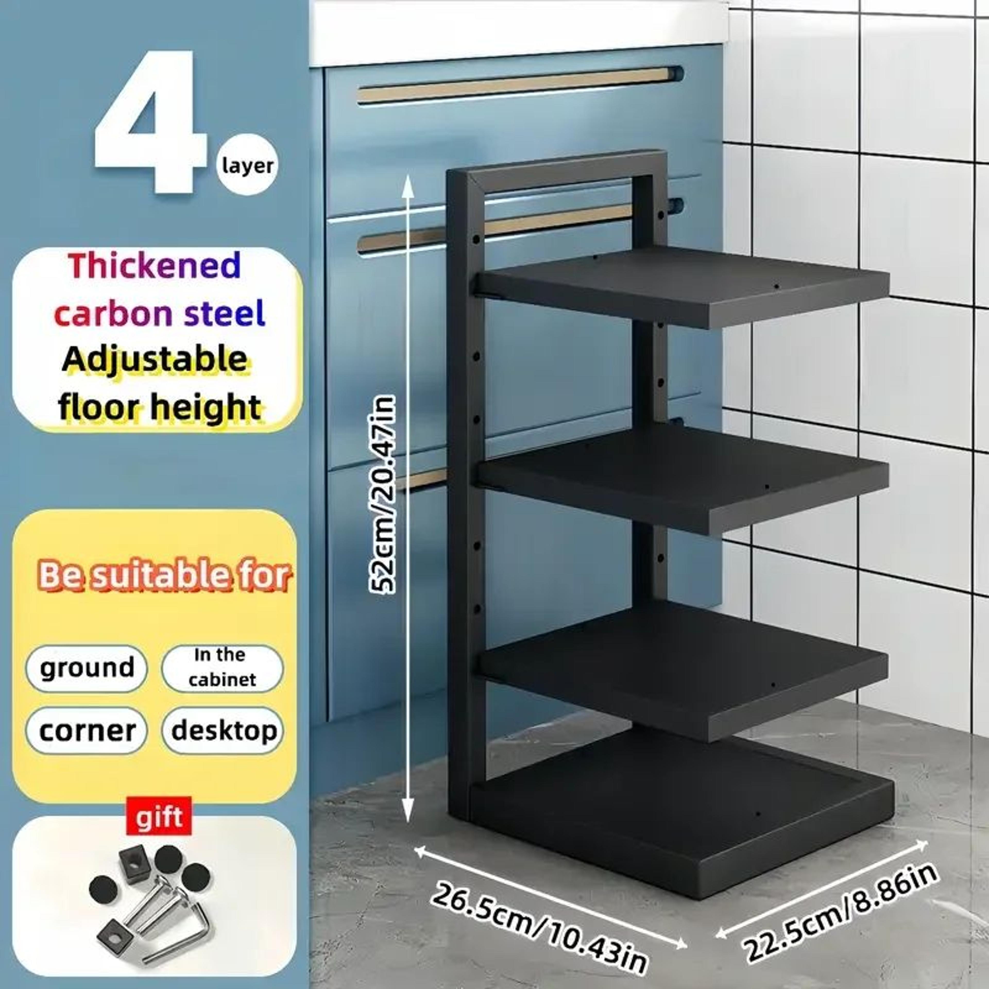 Adjustable Pot Rack Organizer Stainless Steel MultiLayer Kitchen Pot  Pan Storage Rack 13