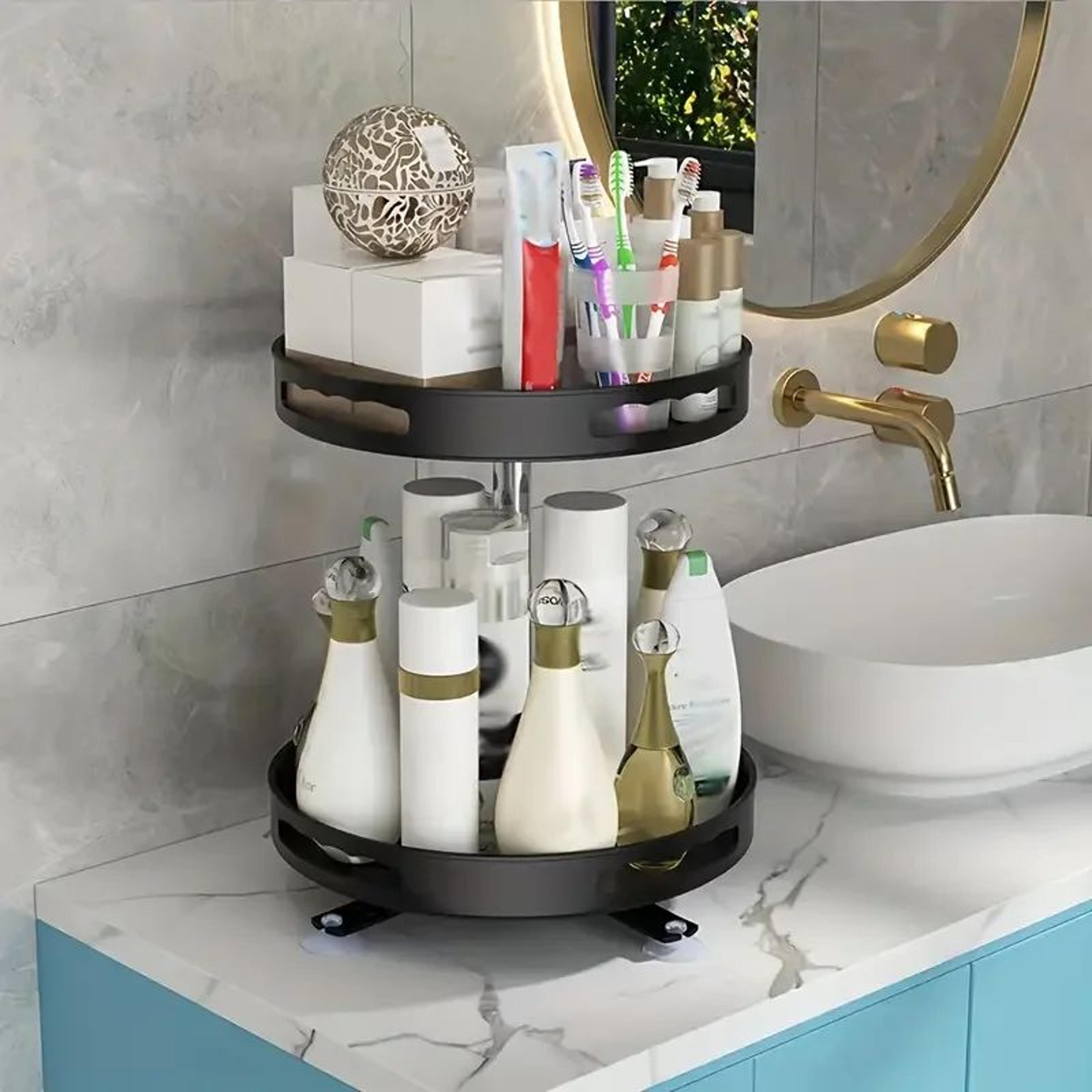 360 Rotating MultiPurpose Storage Box  SpaceSaving NonSlip Organizer For Kitchen  Cosmetics 2
