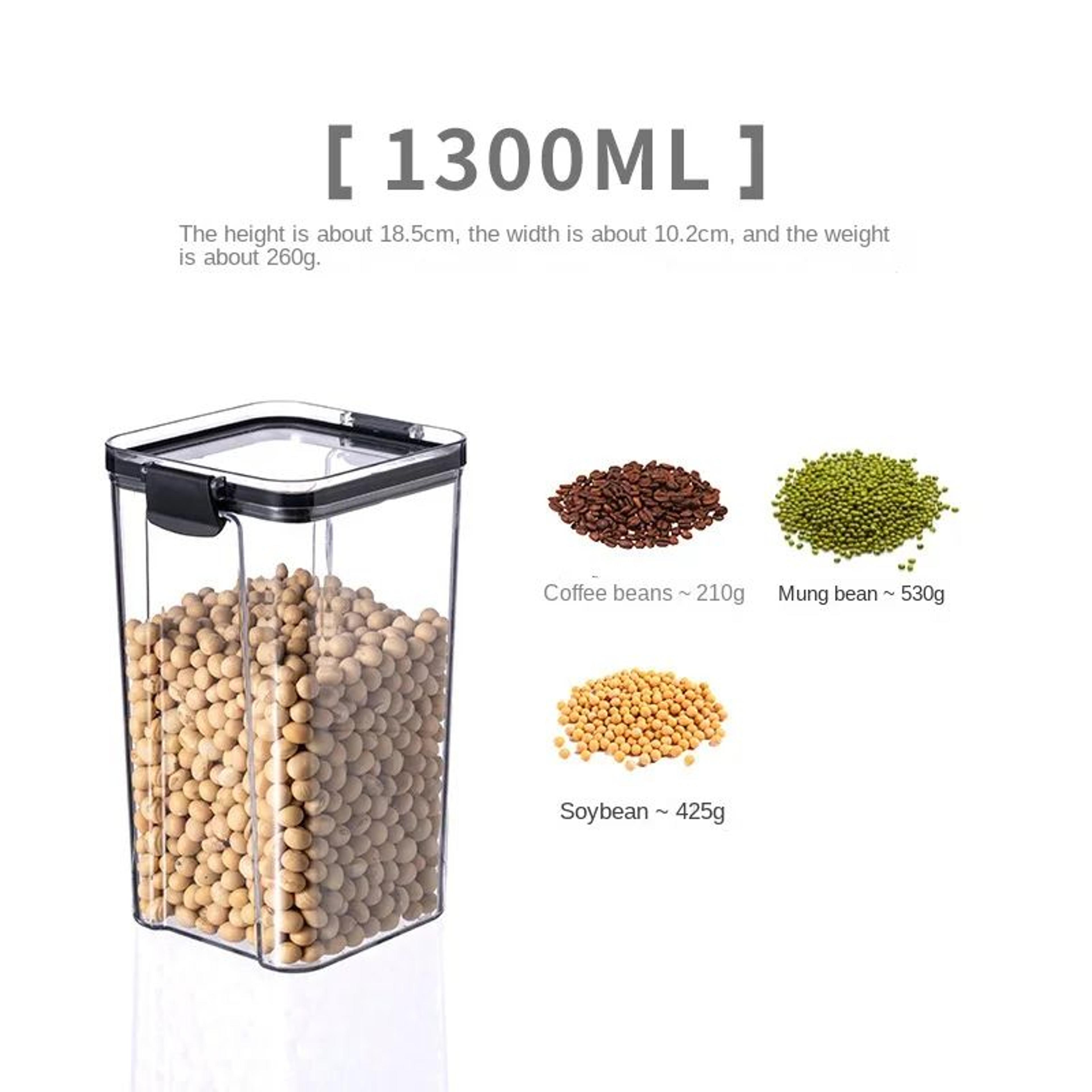 5 Pcs Airtight Food Storage Jar Set  Transparent Stackable Kitchen Organizer Containers 11
