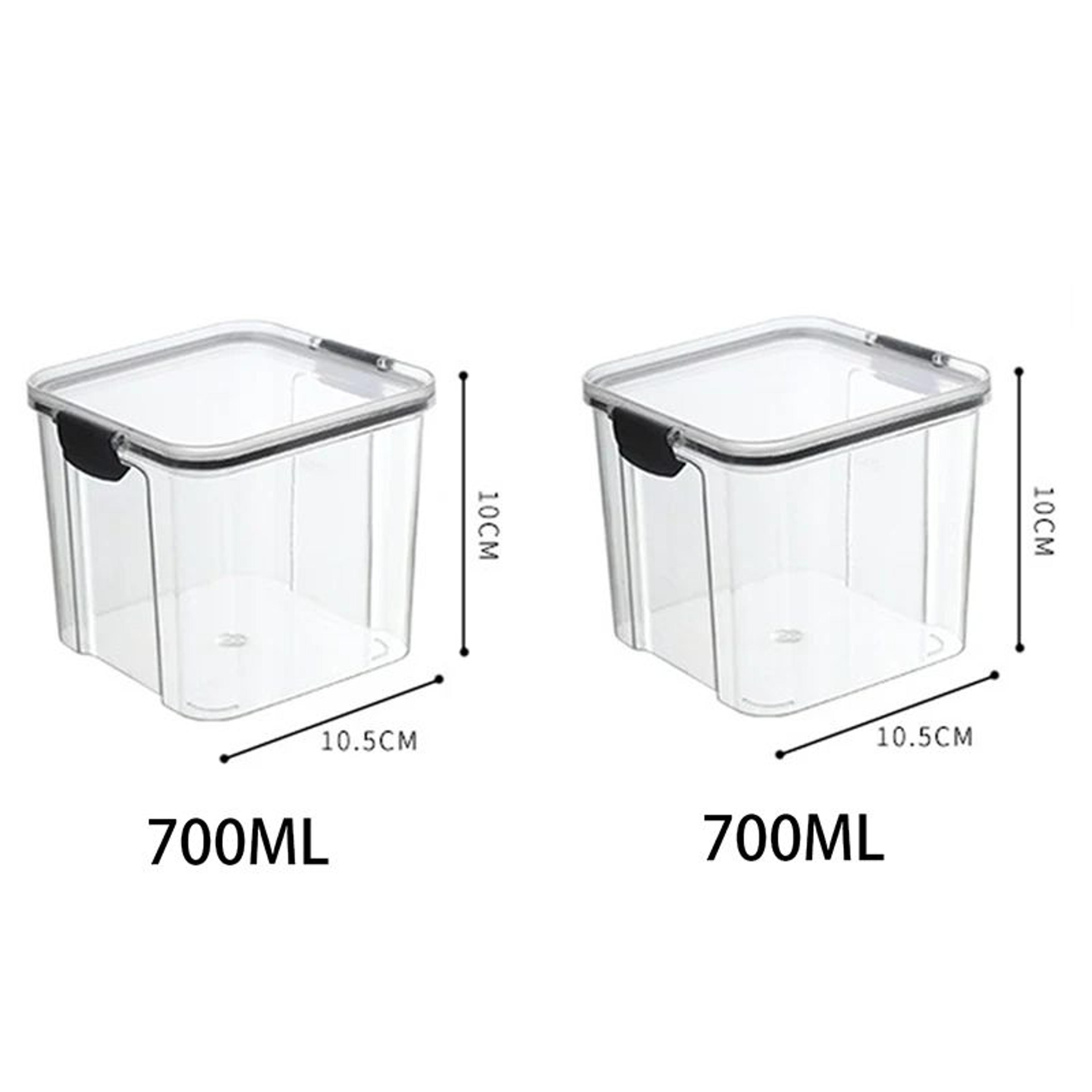 5 Pcs Airtight Food Storage Jar Set  Transparent Stackable Kitchen Organizer Containers 9