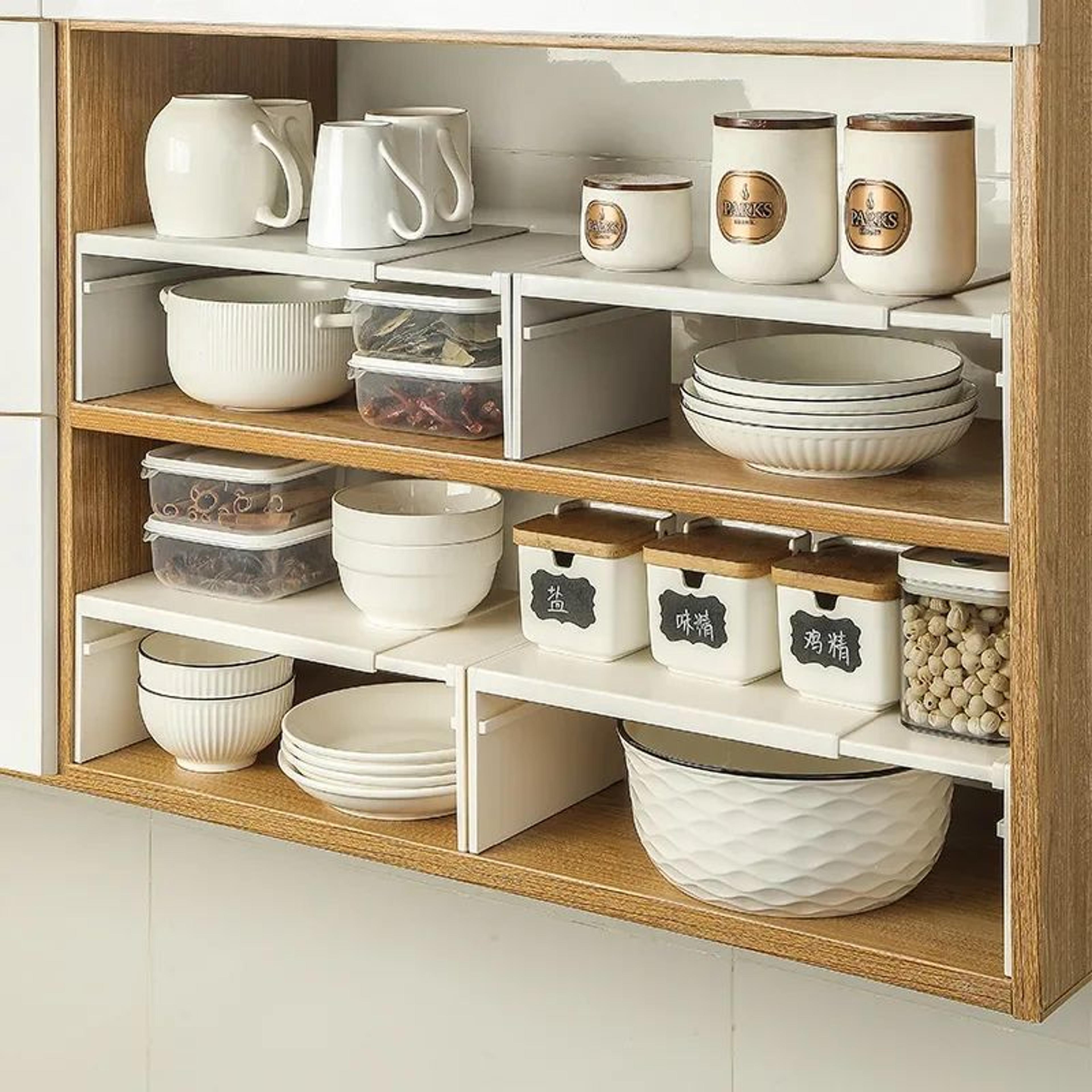 Retractable Kitchen Storage Shelf  Multifunctional Layered Cabinet  Fridge Organizer Rack 3