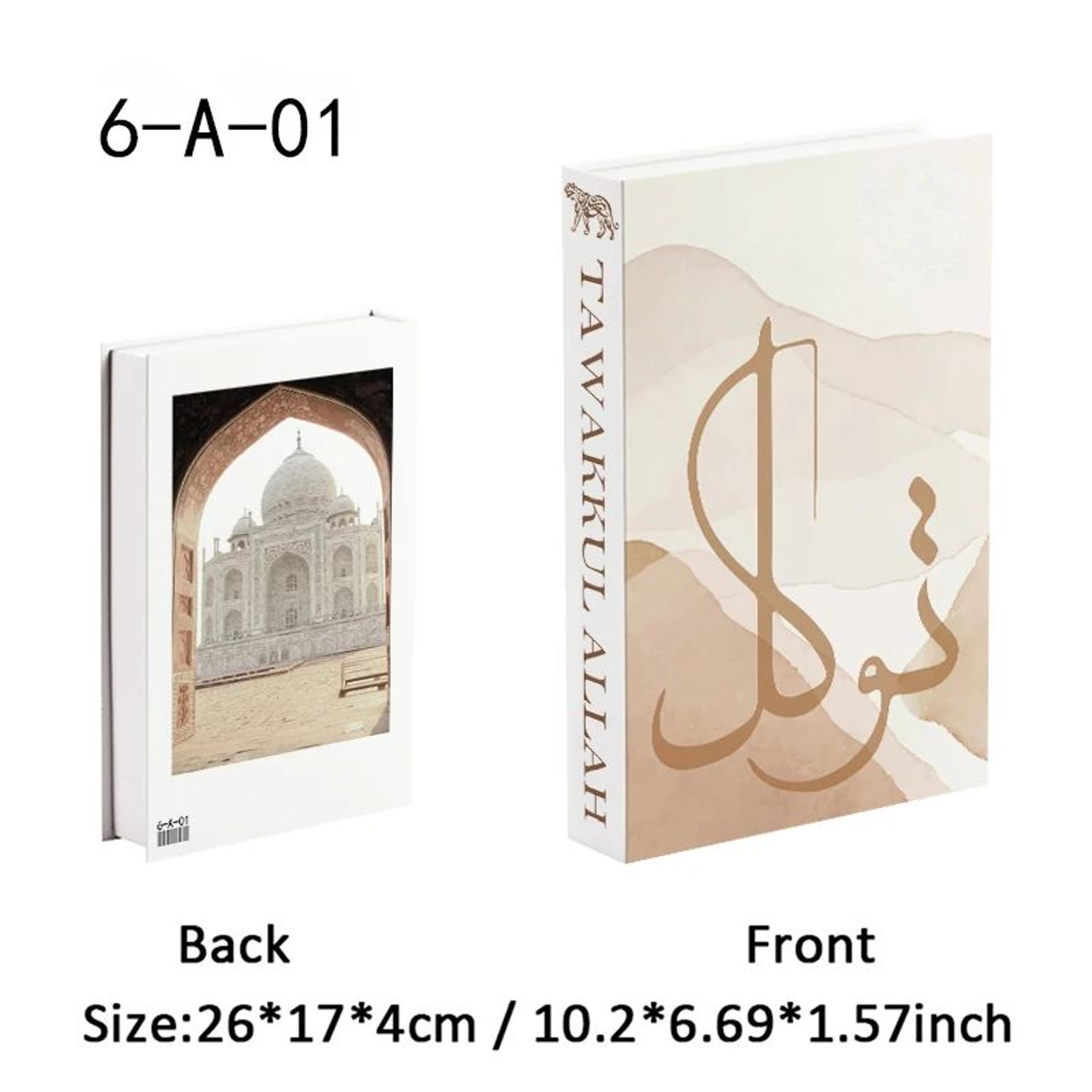 Islamic Mosque Kabaa Decorative Fake Book Storage Box Coffee Table Home Decor 18