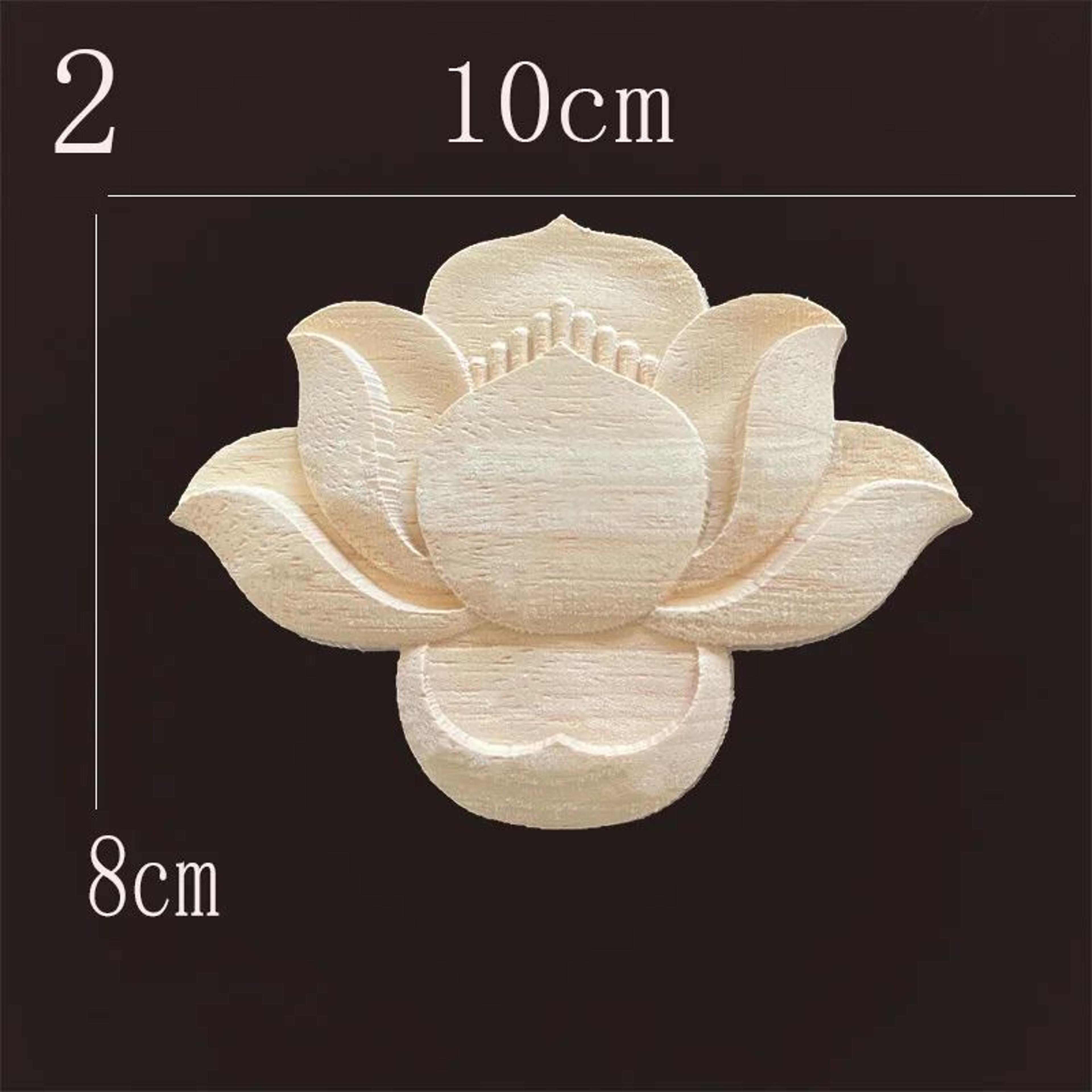 Natural Wood Carved Applique Onlays  Antique Furniture Moulding Decor 26