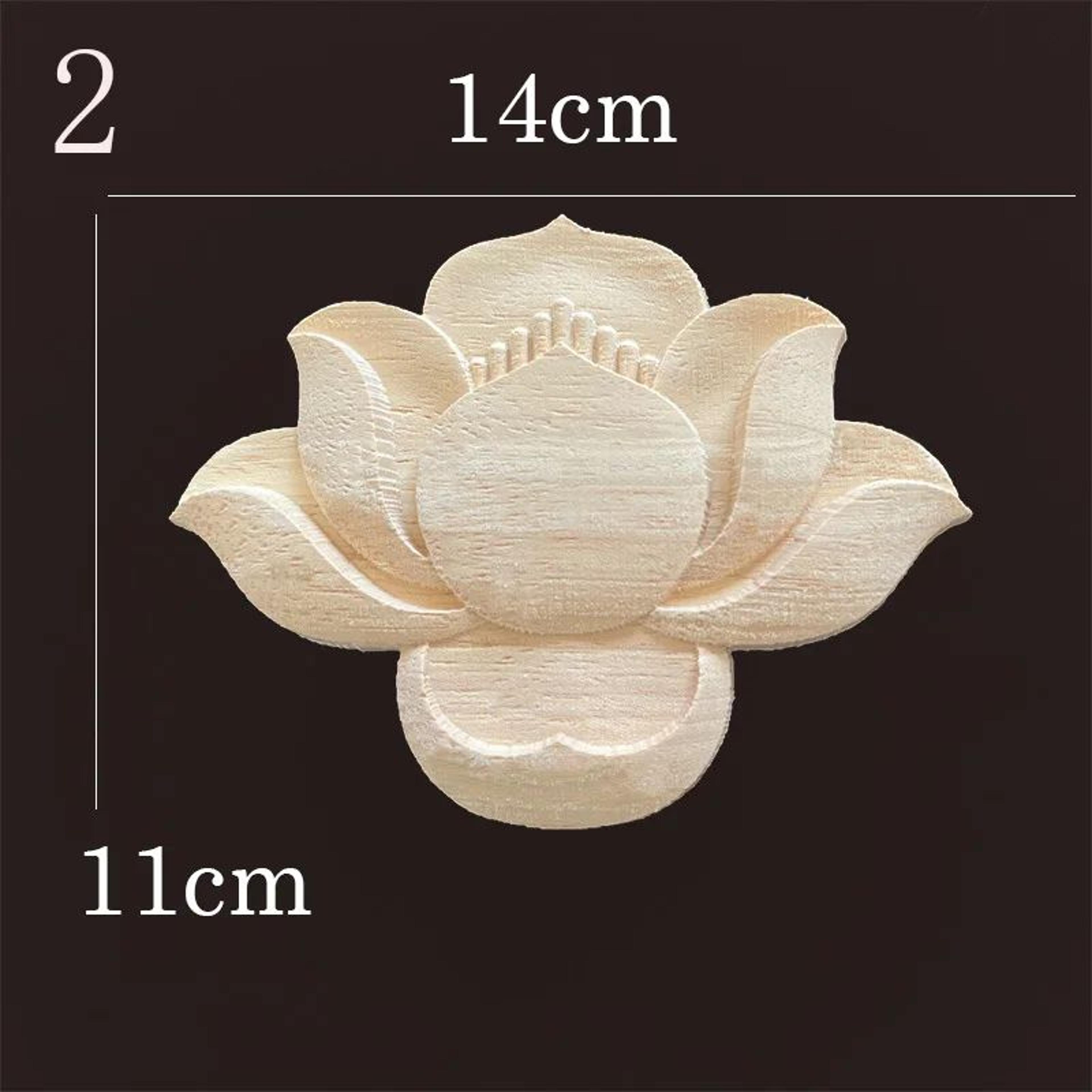 Natural Wood Carved Applique Onlays  Antique Furniture Moulding Decor 27