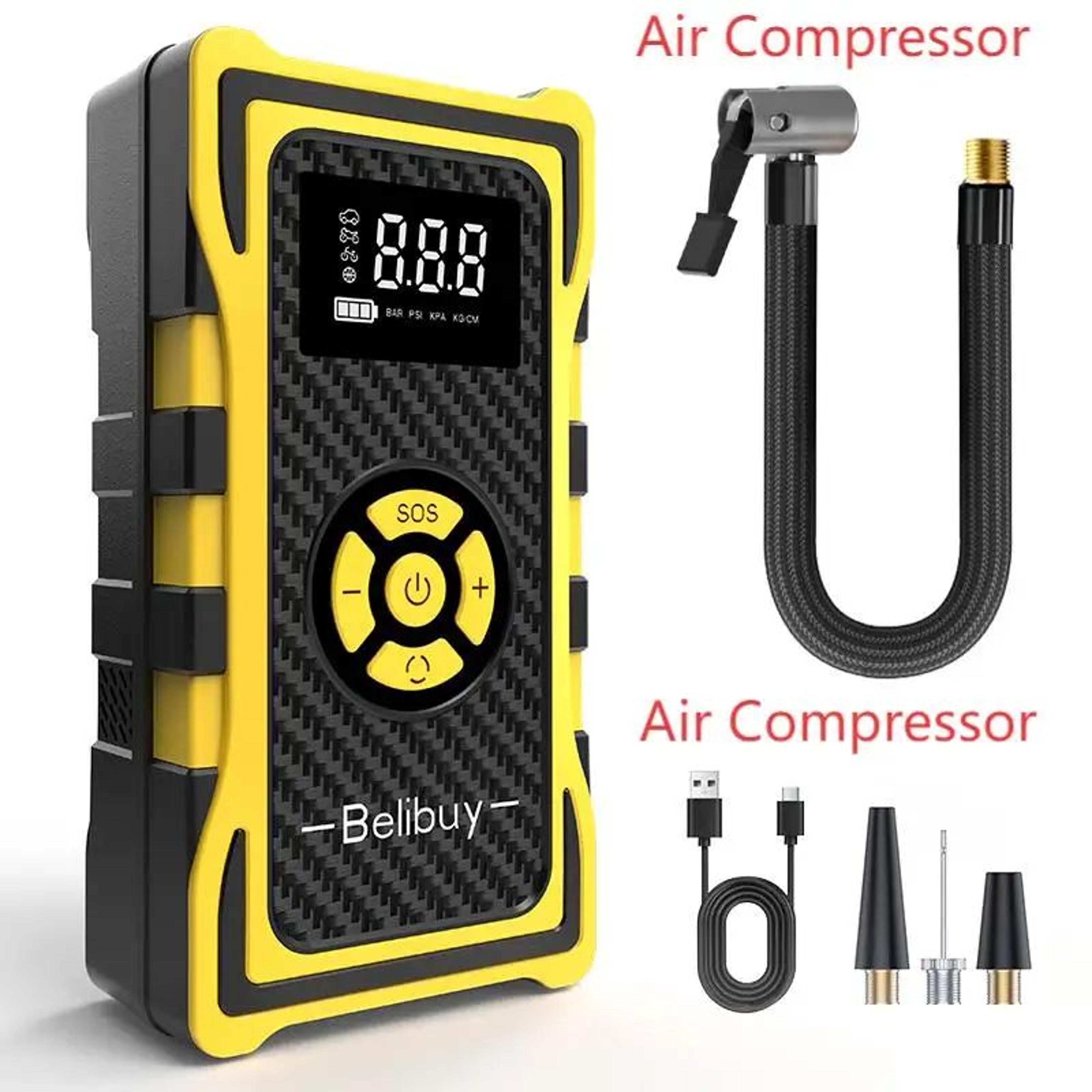 RoadGuard Portable Car Jump Starter With 150PSI Air Compressor Tire Inflator Power Bank  LED Emerge 11