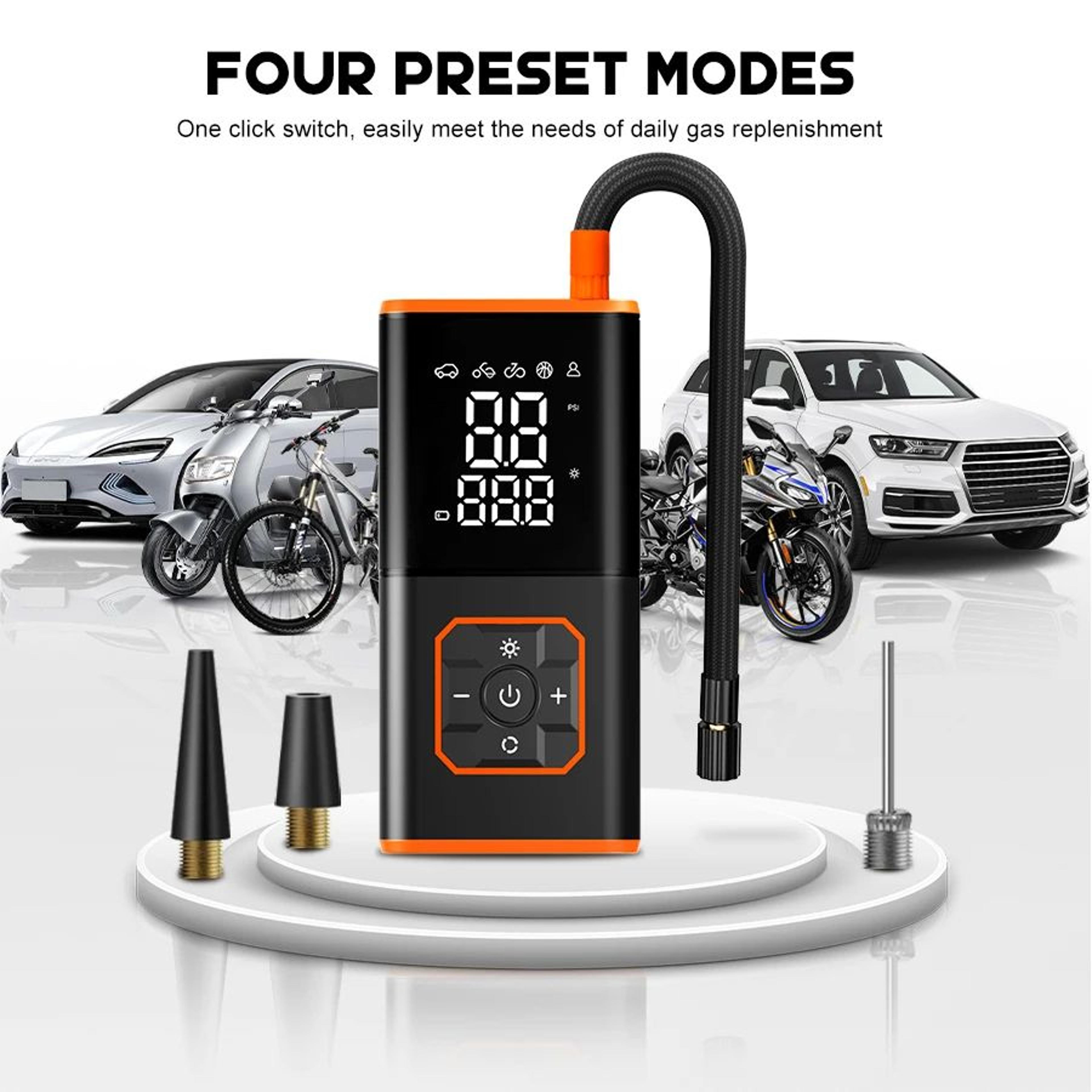 Portable ABS Car Tire Inflator  Air Compressor With LCD Display  Auto ShutOff 1