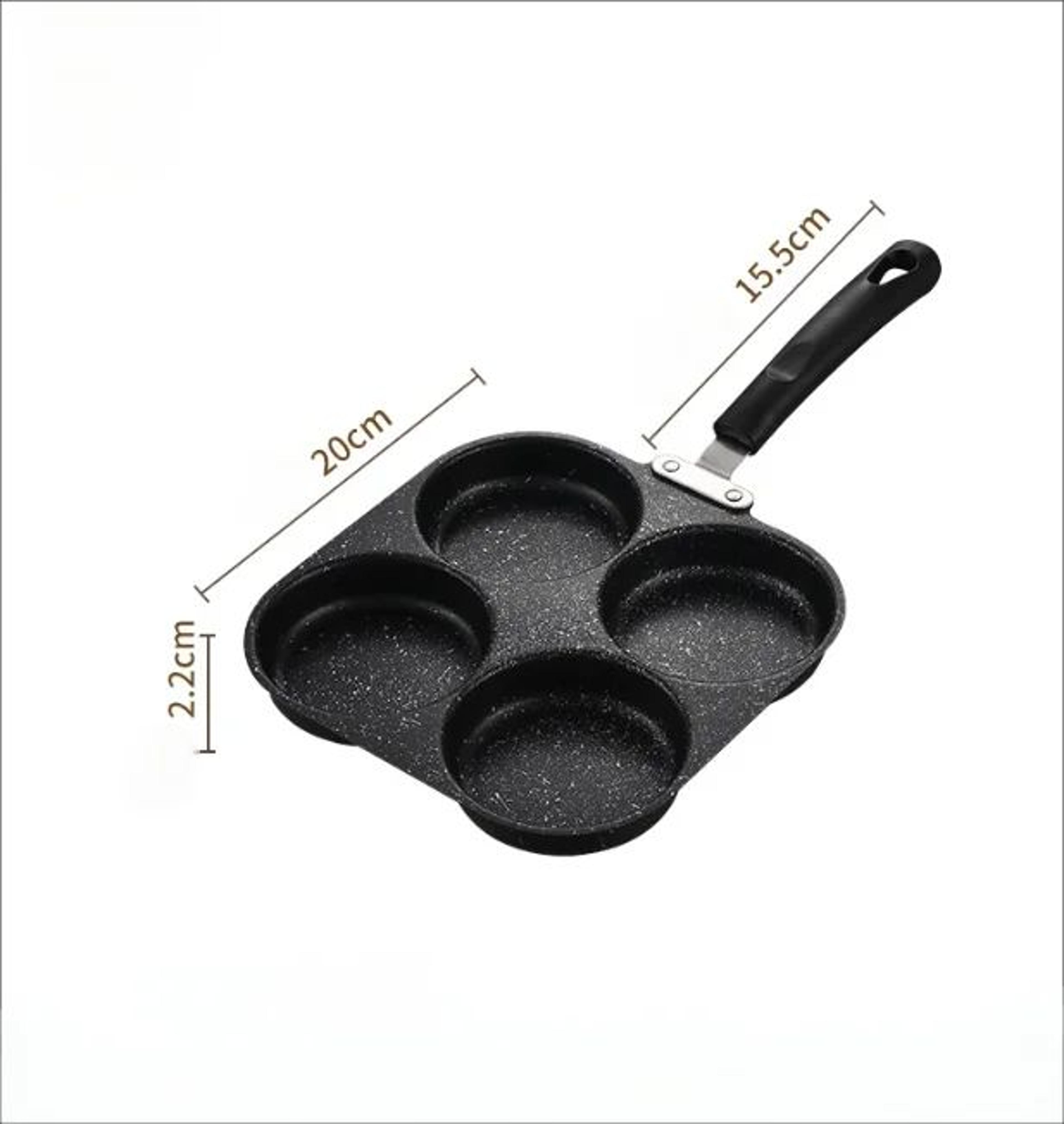 NonStick Four Hole Omelette Frying Pan  Medical Stone Egg Burger  Breakfast Cooker 7