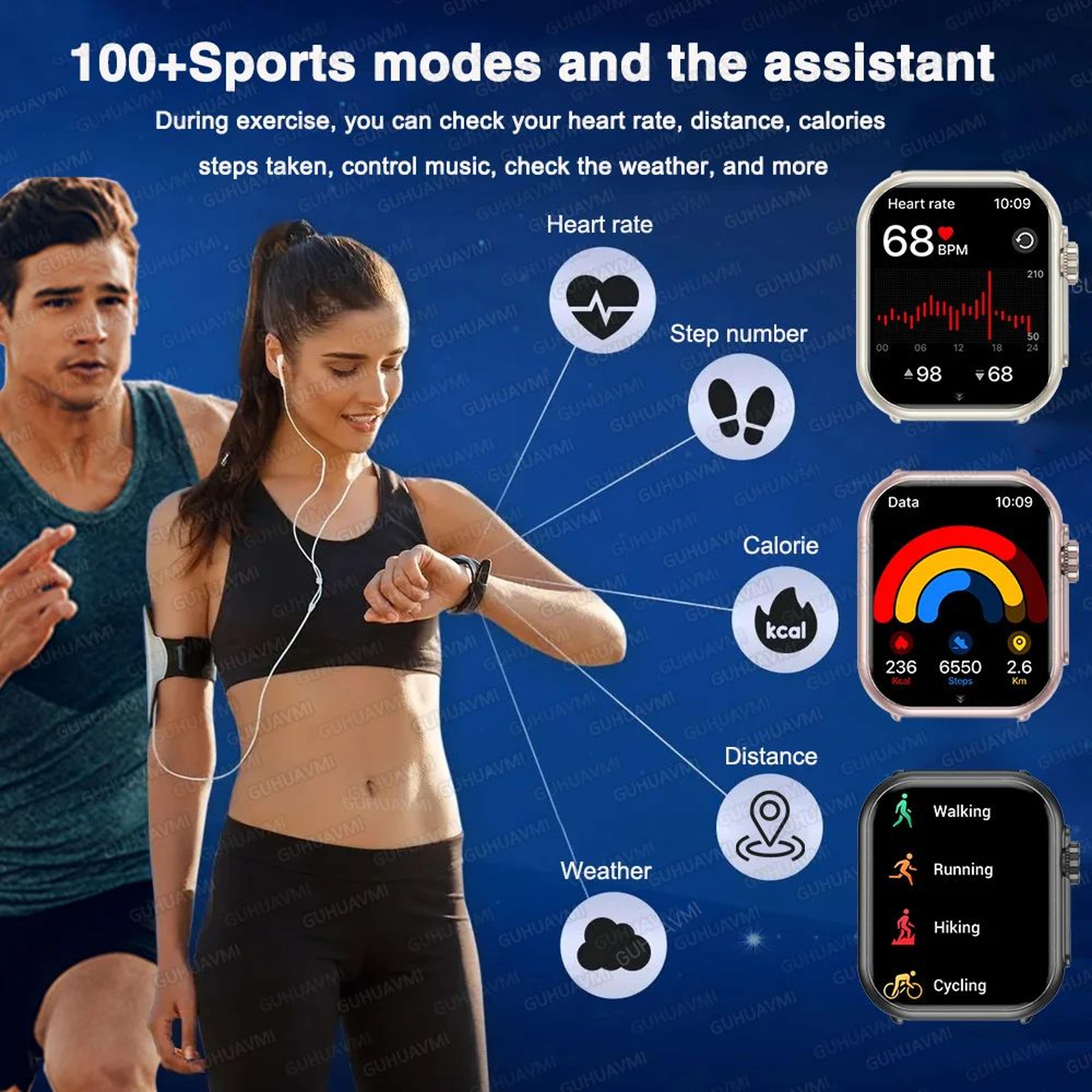 Ultra 2 SE AMOLED Smart Watch  GPS Bluetooth Call Waterproof Fitness Tracker For Men  Women 4