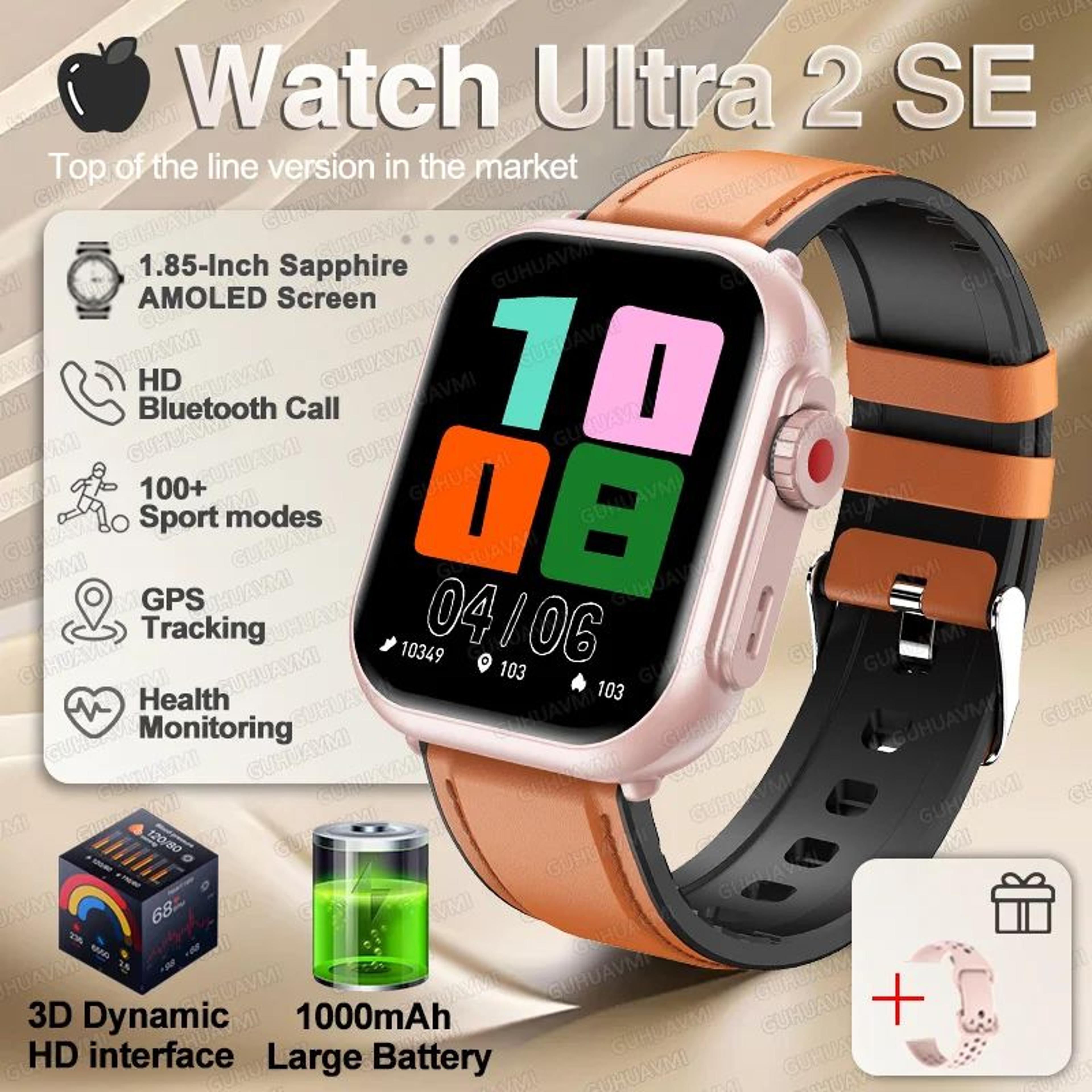Ultra 2 SE AMOLED Smart Watch  GPS Bluetooth Call Waterproof Fitness Tracker For Men  Women 17