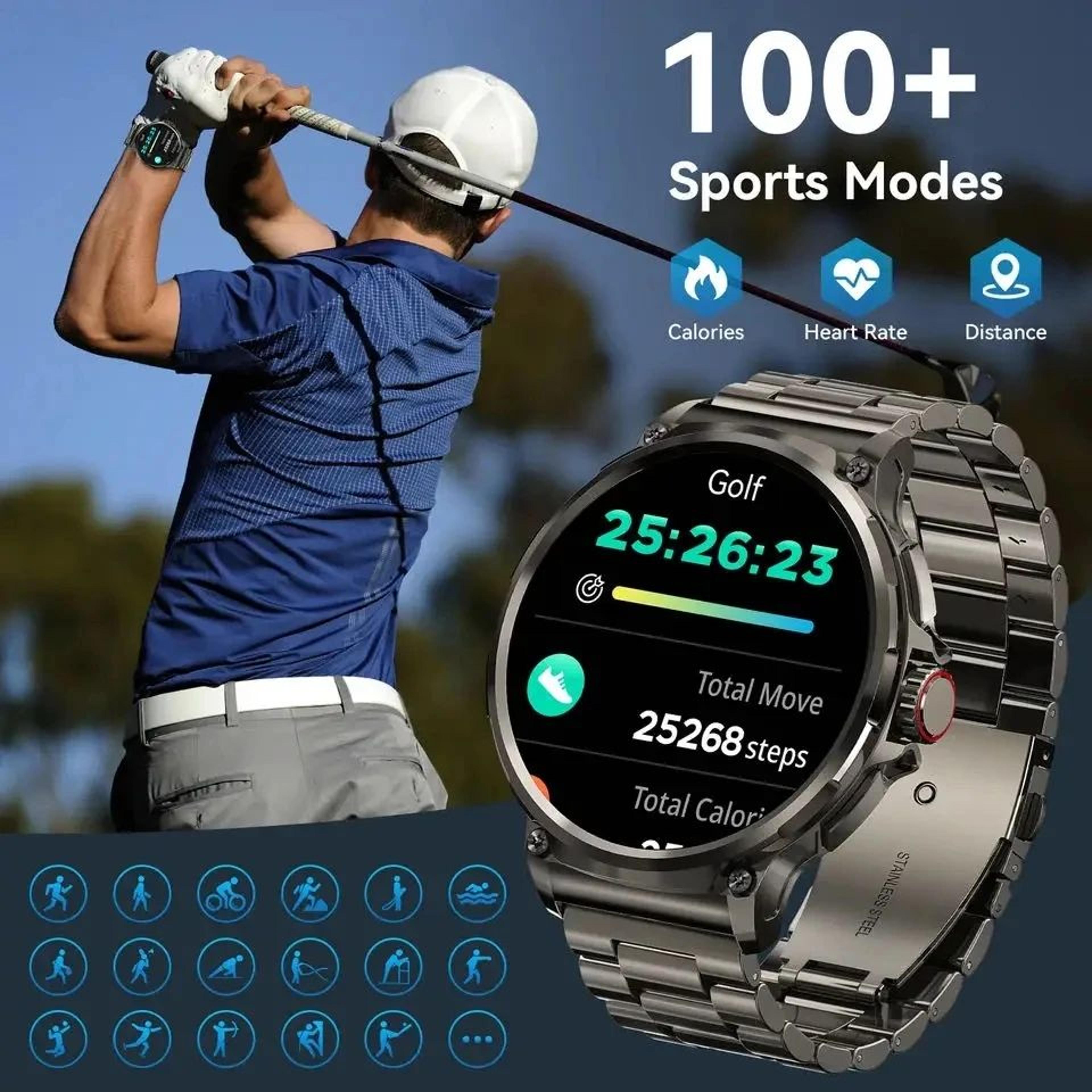 2025 V69 AMOLED Smart Watch  Bluetooth Call Fitness Tracker With Ultra HD Display  IP68 Waterproof 4