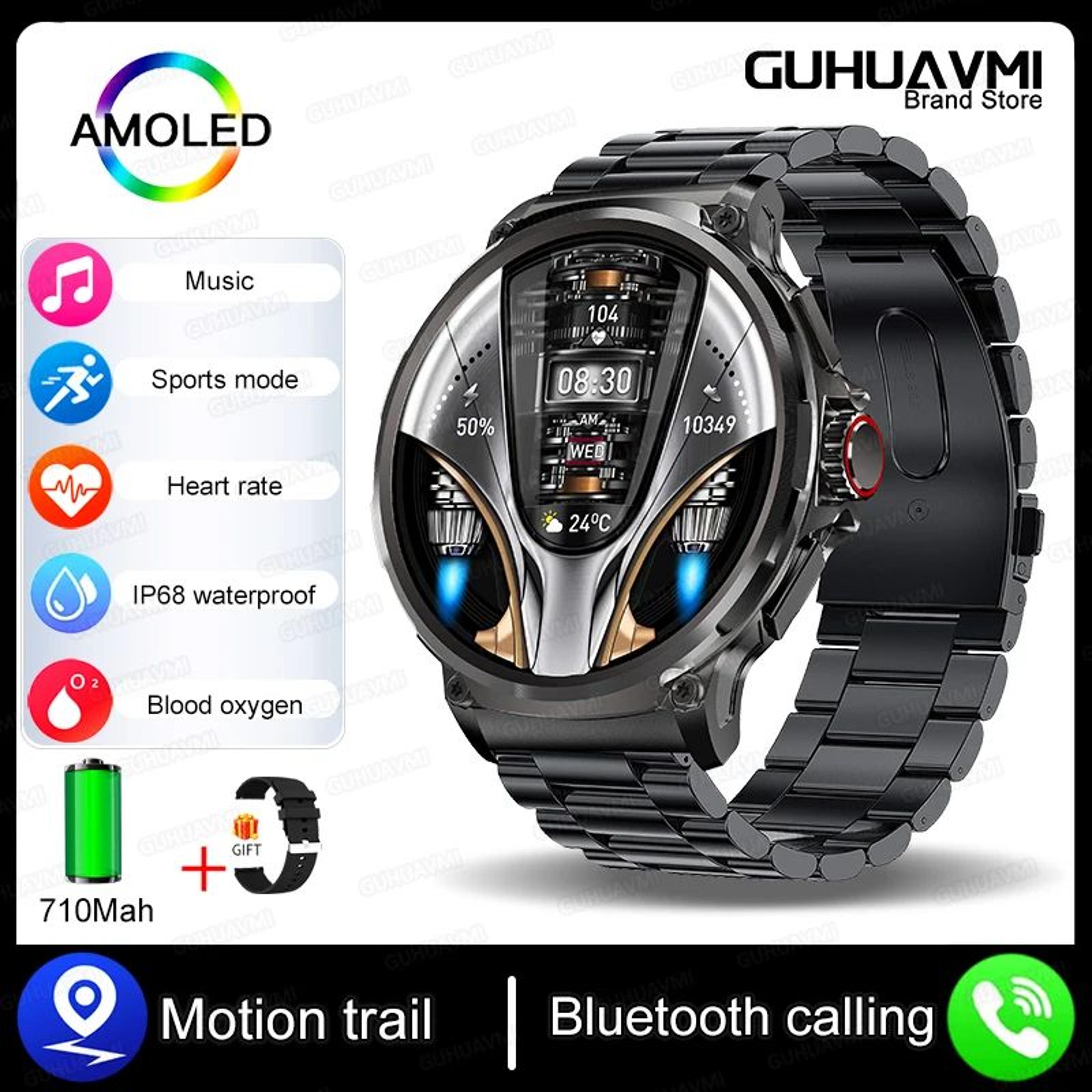 2025 V69 AMOLED Smart Watch  Bluetooth Call Fitness Tracker With Ultra HD Display  IP68 Waterproof 8