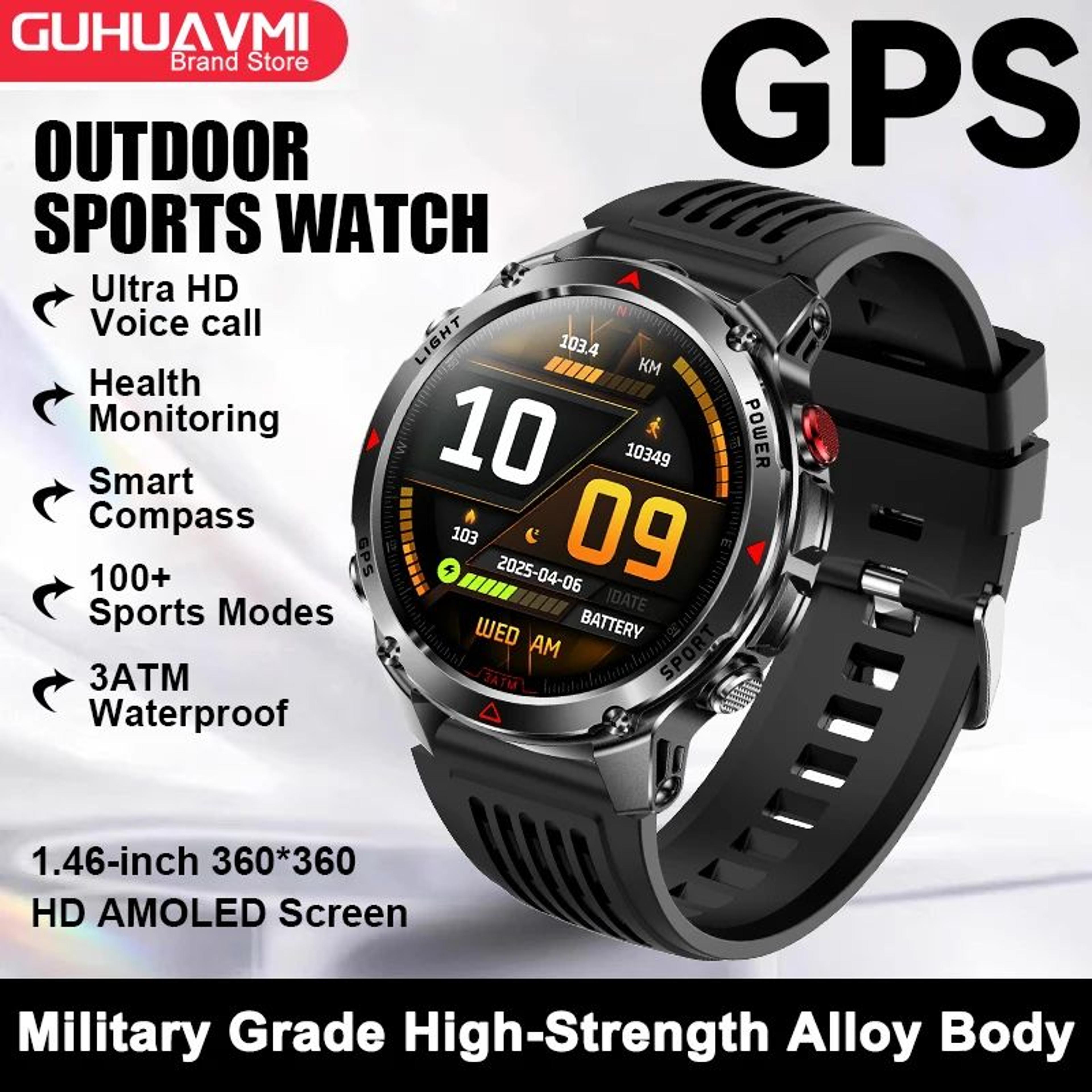 2025 GPS Navigation AMOLED Smart Watch  Bluetooth Call Waterproof Fitness Tracker For Men  Women 6