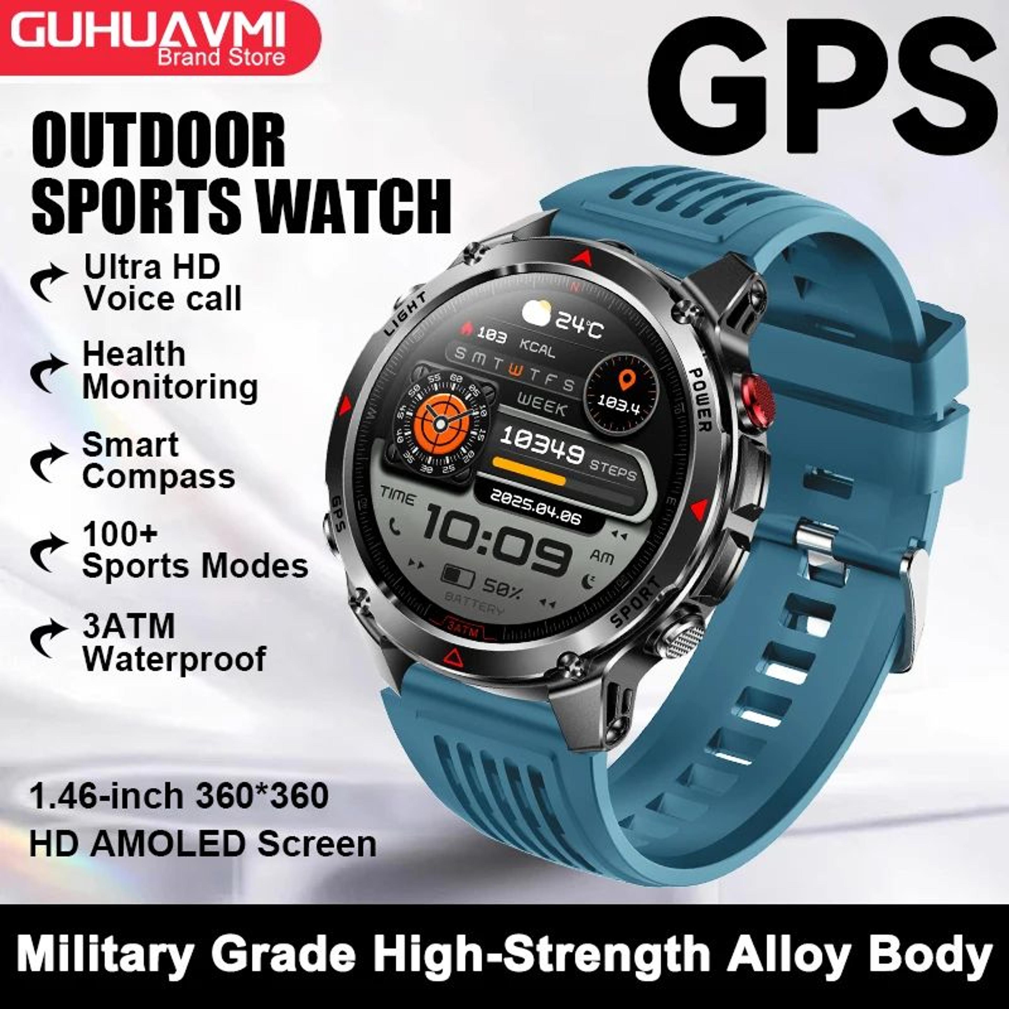 2025 GPS Navigation AMOLED Smart Watch  Bluetooth Call Waterproof Fitness Tracker For Men  Women 8
