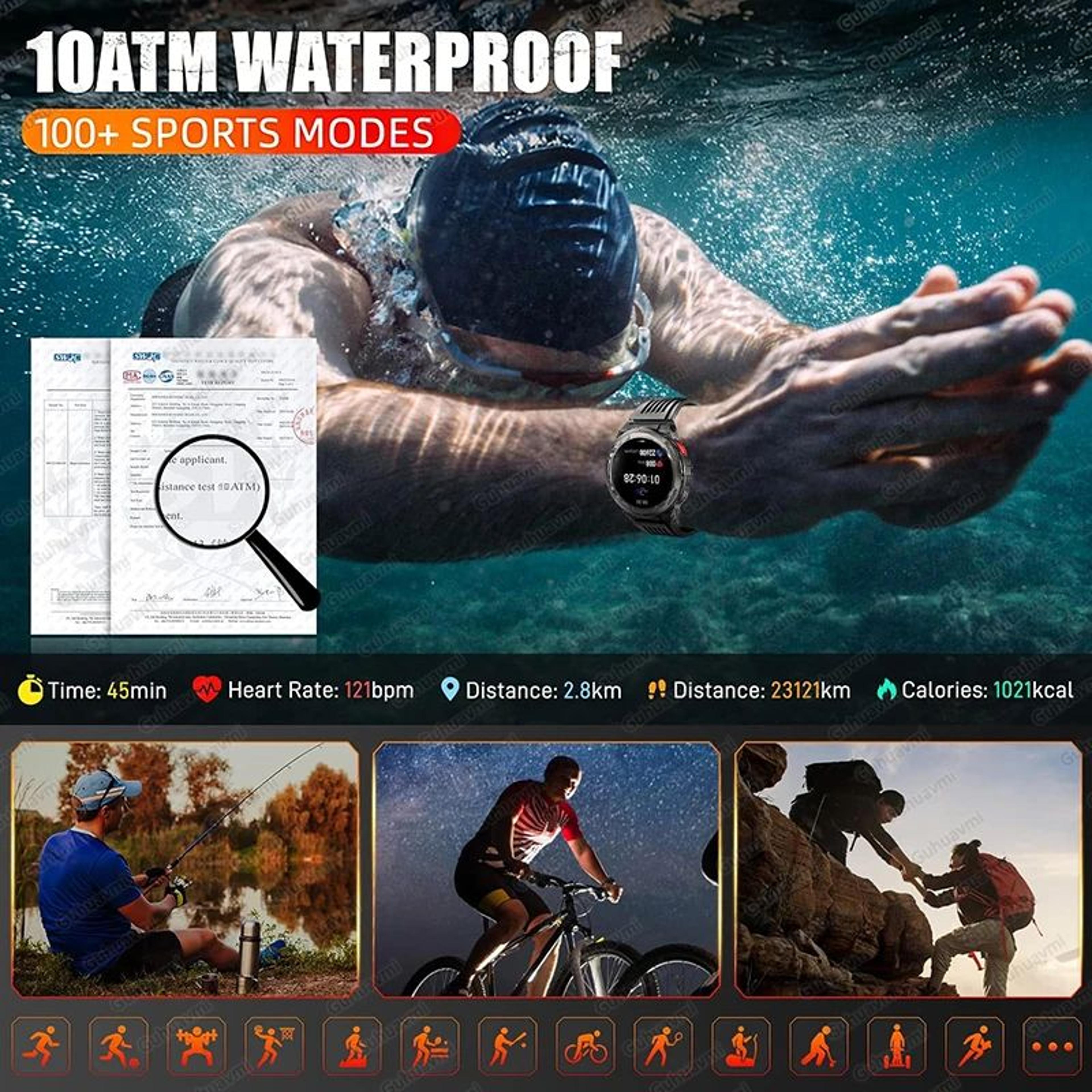 2026 TRex 3 Pro GPS Smart Watch  AMOLED Military Waterproof Fitness Tracker With Bluetooth Call 3