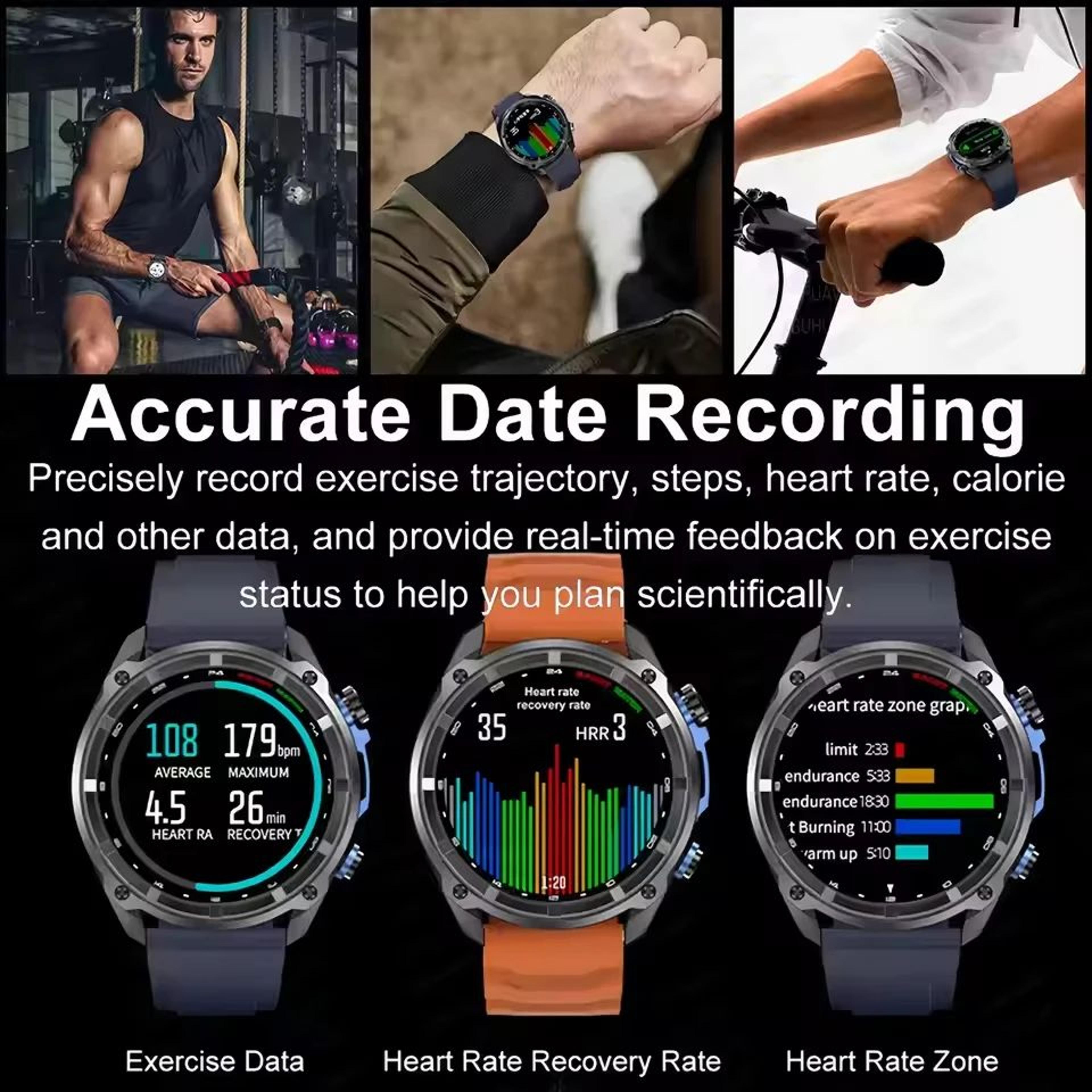 TRex3 Pro GPS Offline Map Smart Watch  AMOLED Military Waterproof Fitness Tracker With Bluetooth Ca 4