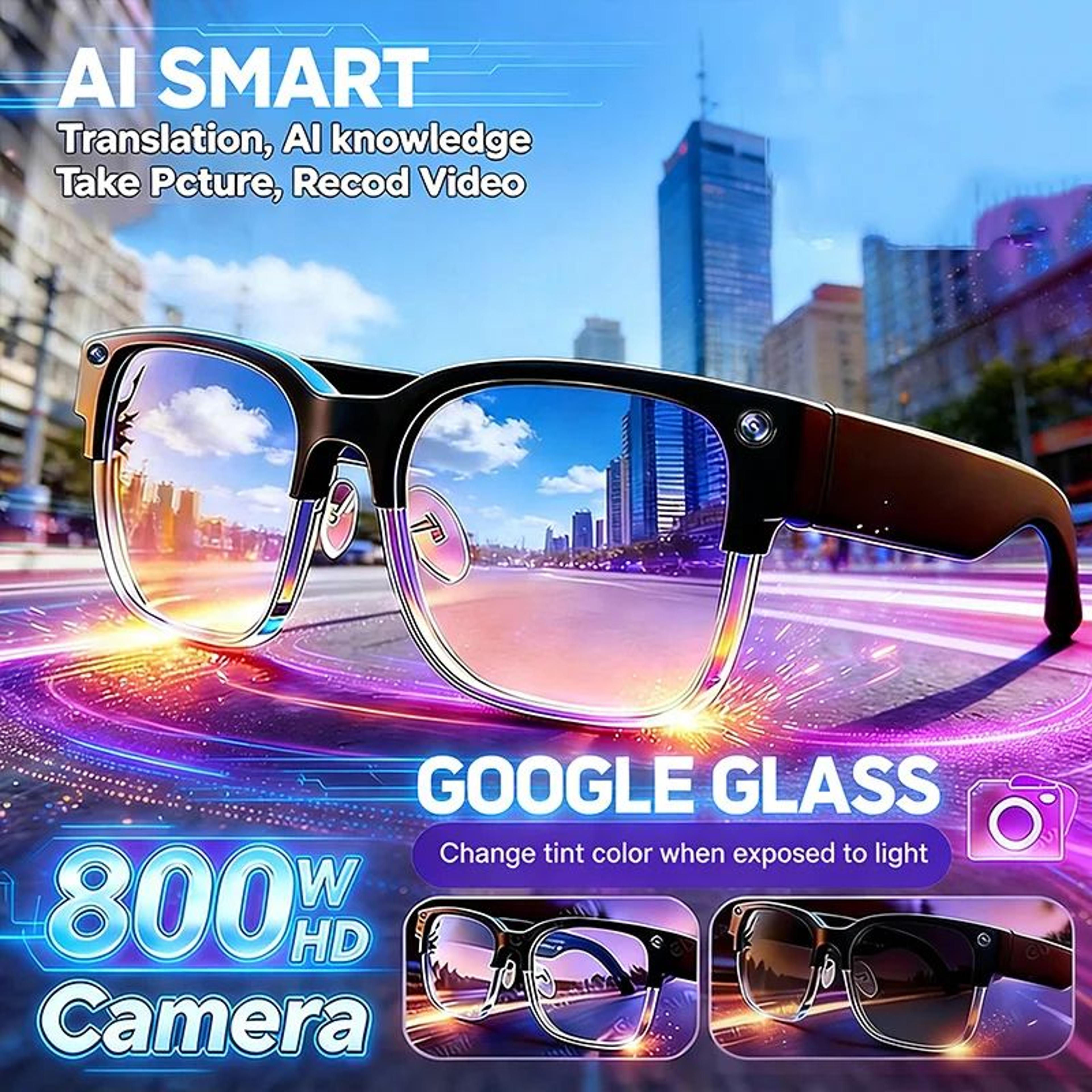 2026 ai translation smart glasses – 4k hd camera bluetooth call smart sunglasses