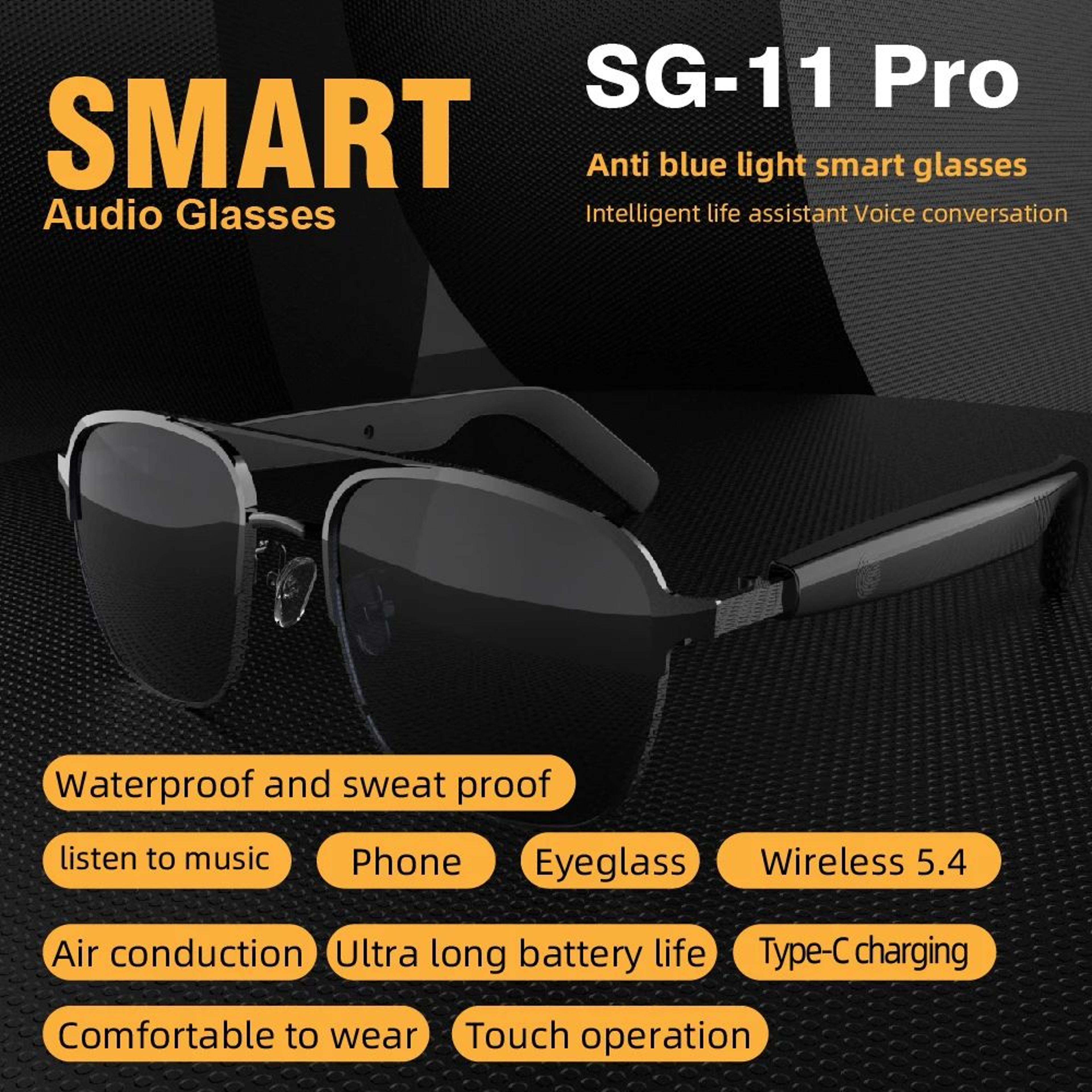 SG11 PRO Smart Audio Sunglasses  Bluetooth 54 Wireless OpenEar Sports Glasses 3