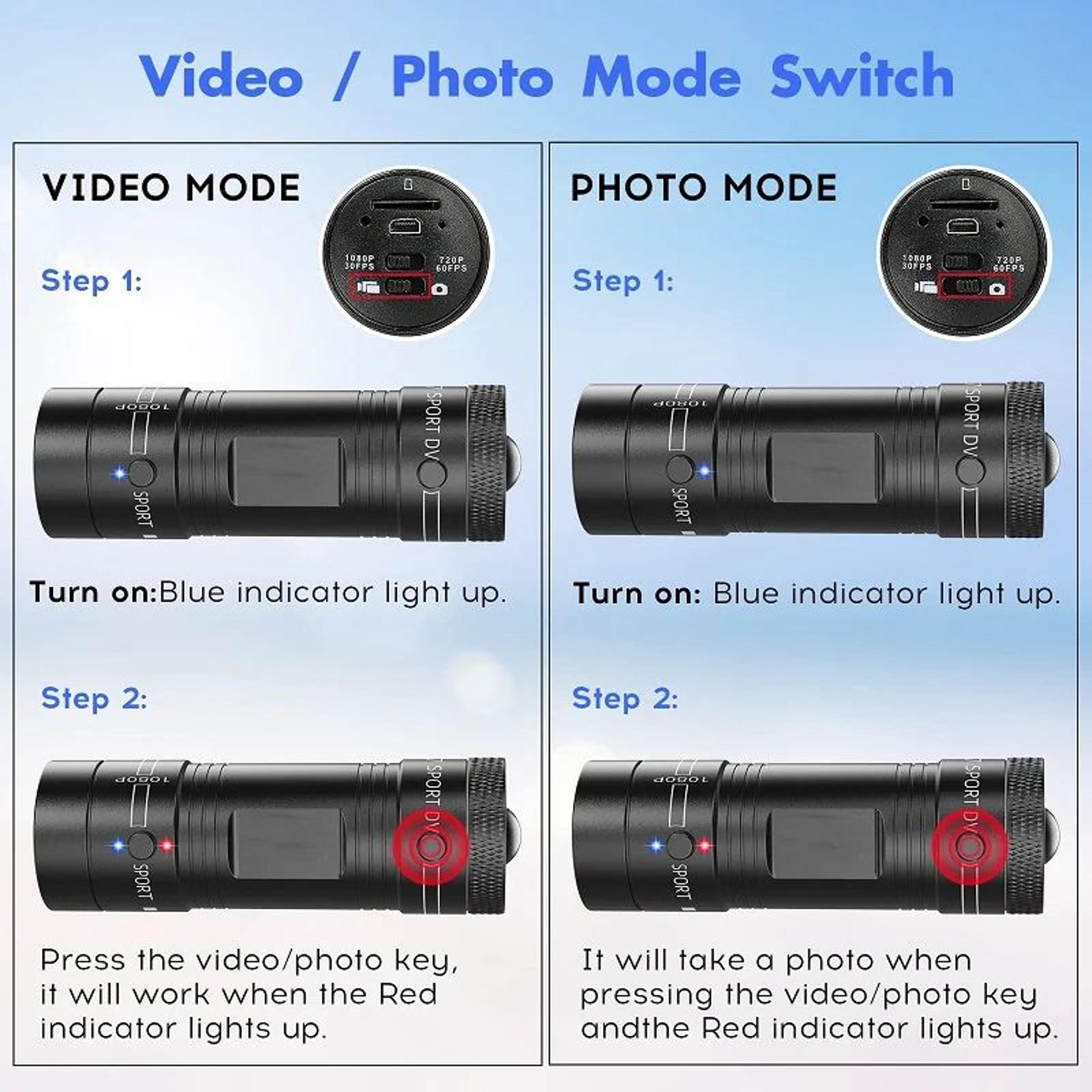 Mini Sport DV Action Camera  Waterproof 1080P Helmet Camera For Bike  Motorcycle 4