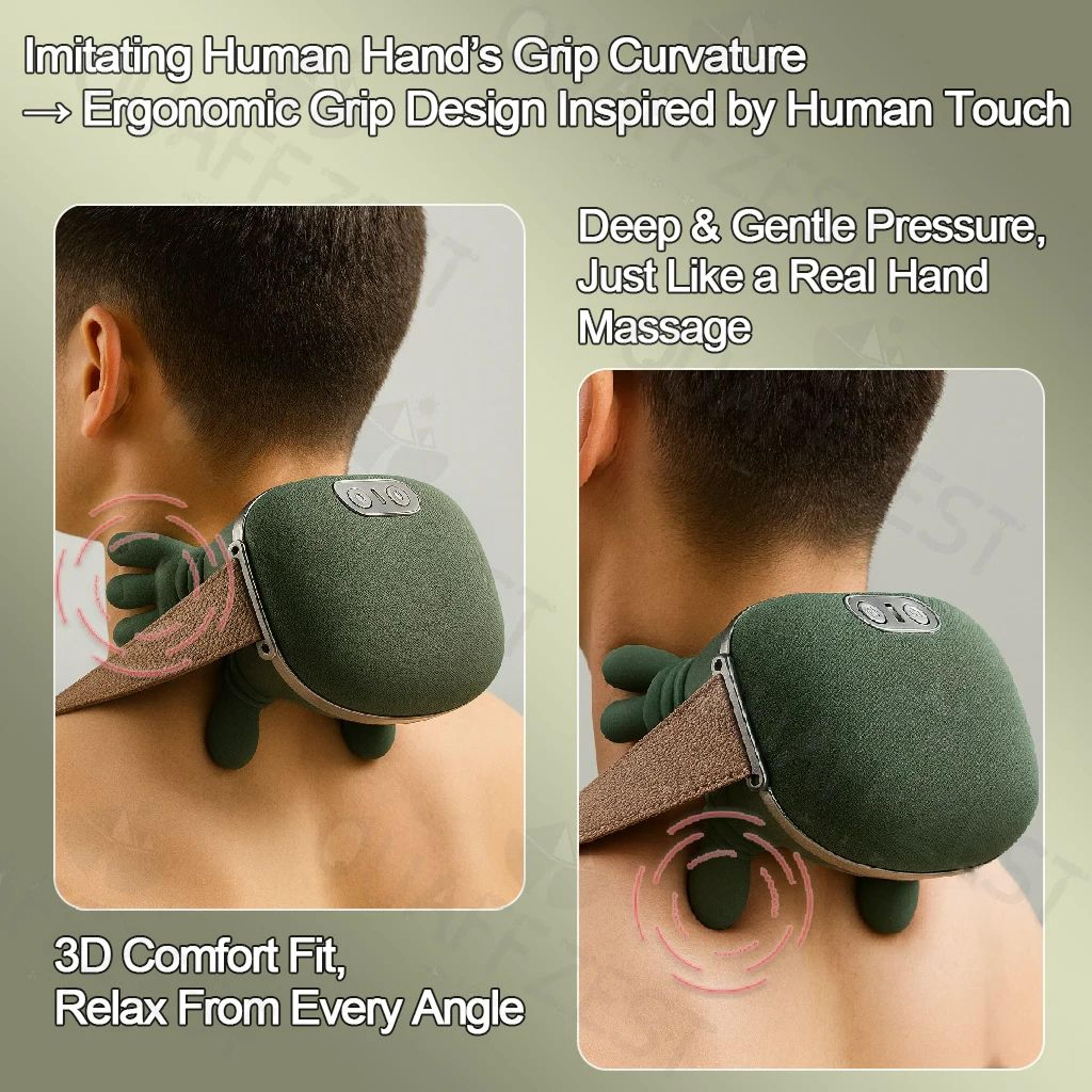 Bionic Finger Neck Massager  Electric Deep Tissue Shoulder  Back Massage Device With Heat 2