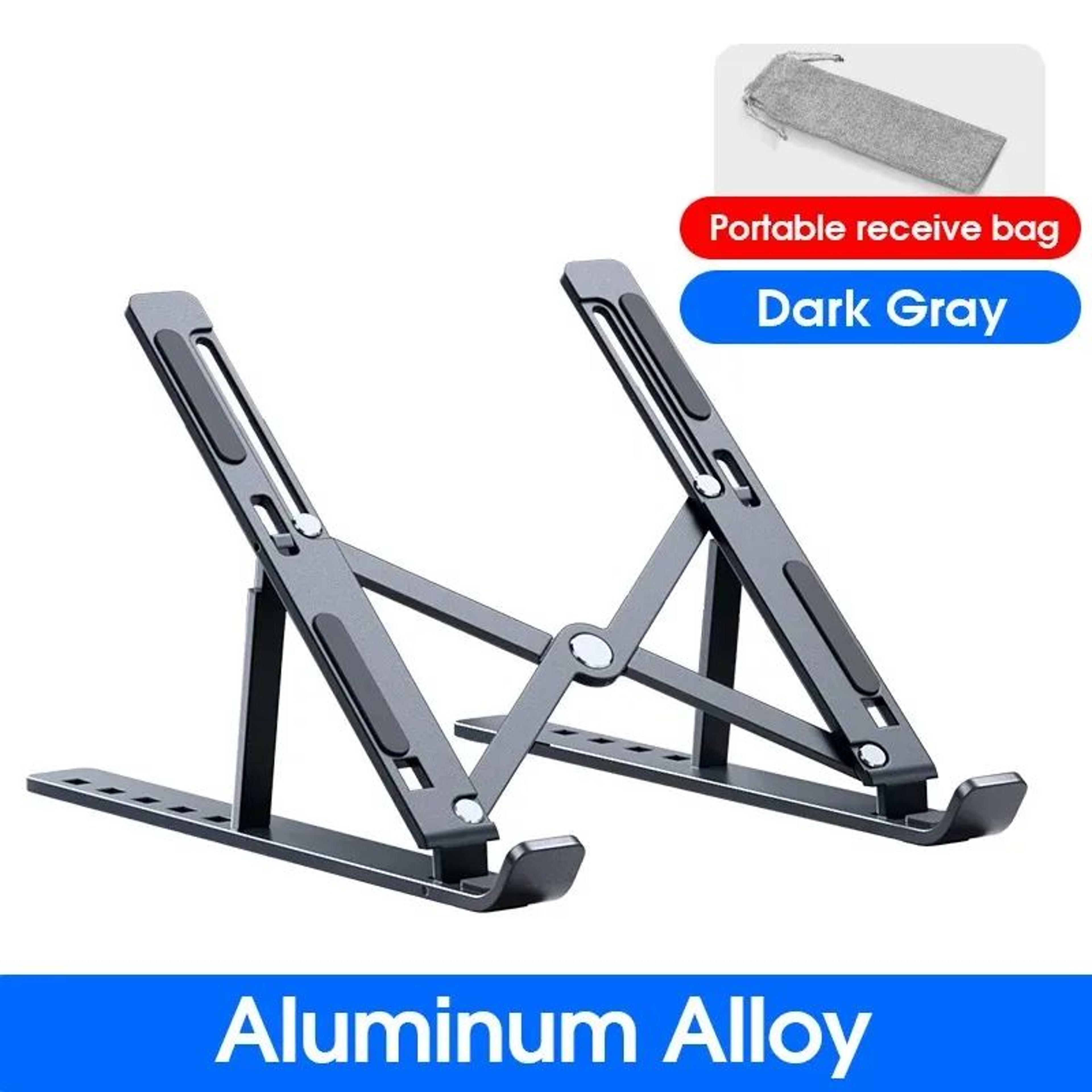 Adjustable Aluminum Laptop Stand  Foldable Notebook Cooling Pad  Tablet Holder 8