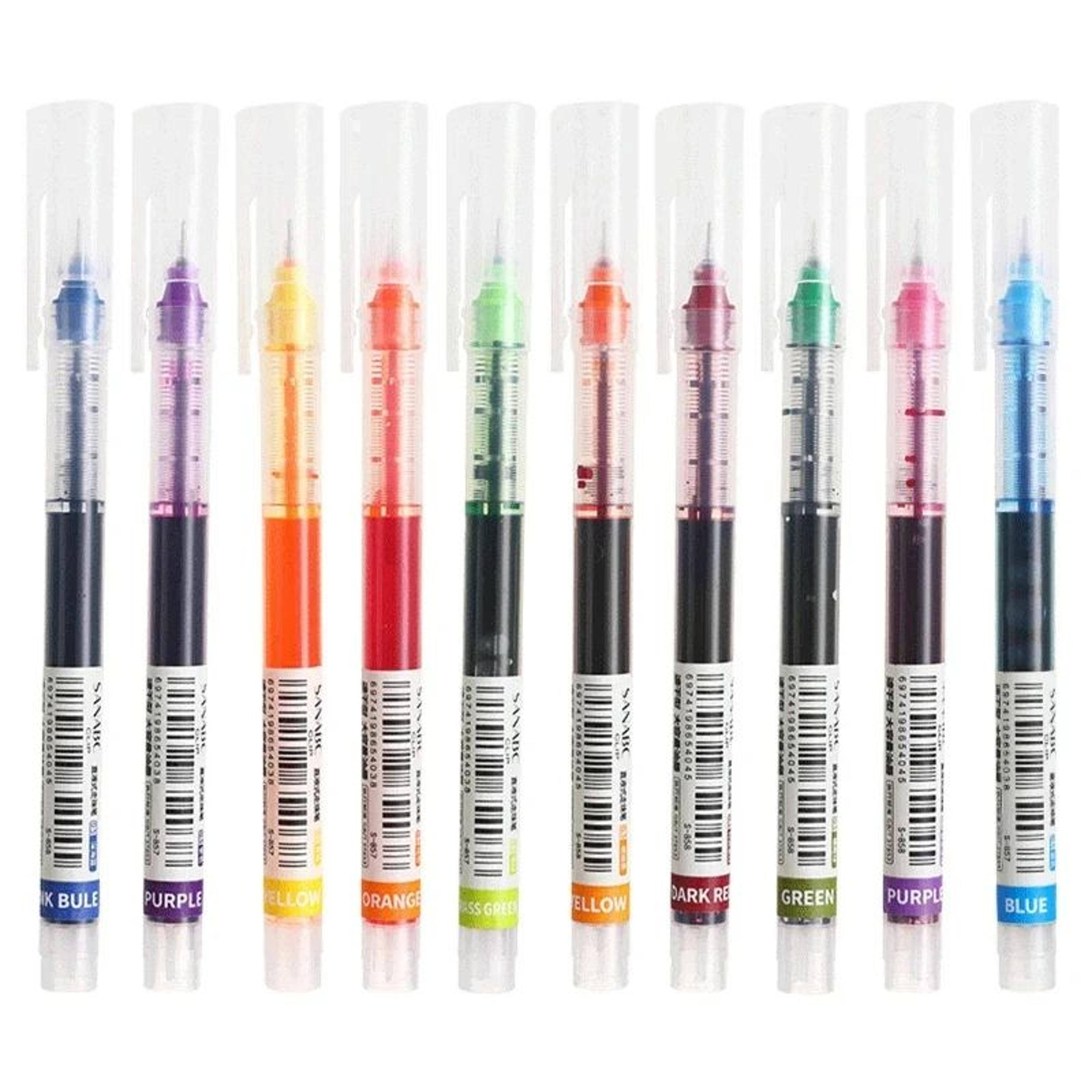 Needle Tip Gel Pens Set  Smooth Writing QuickDry Ballpoint Pens For School  Office Supplies 9