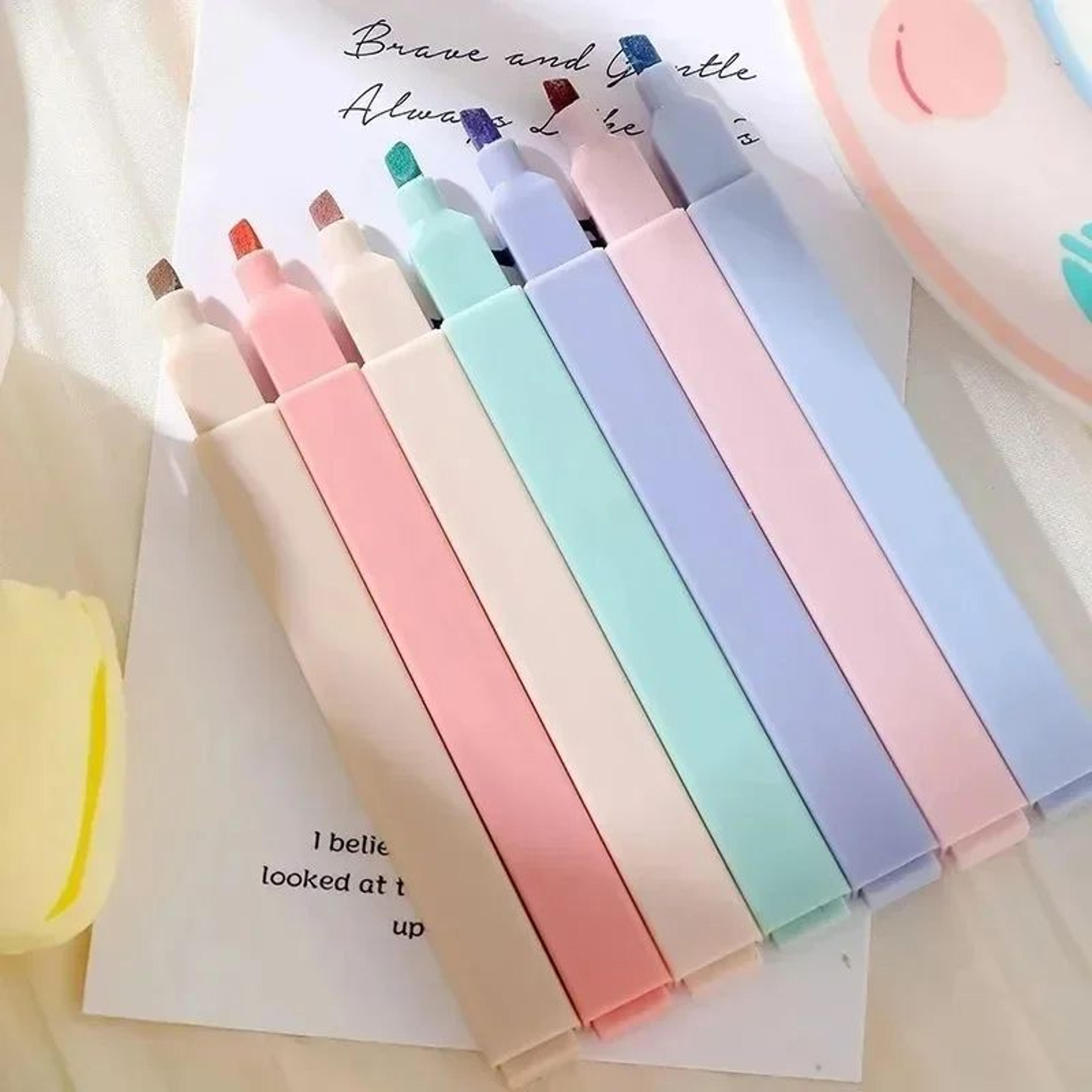 Kawaii Pastel Highlighter Pens Set  6PCS Smooth Color Markers For School  Journaling 4