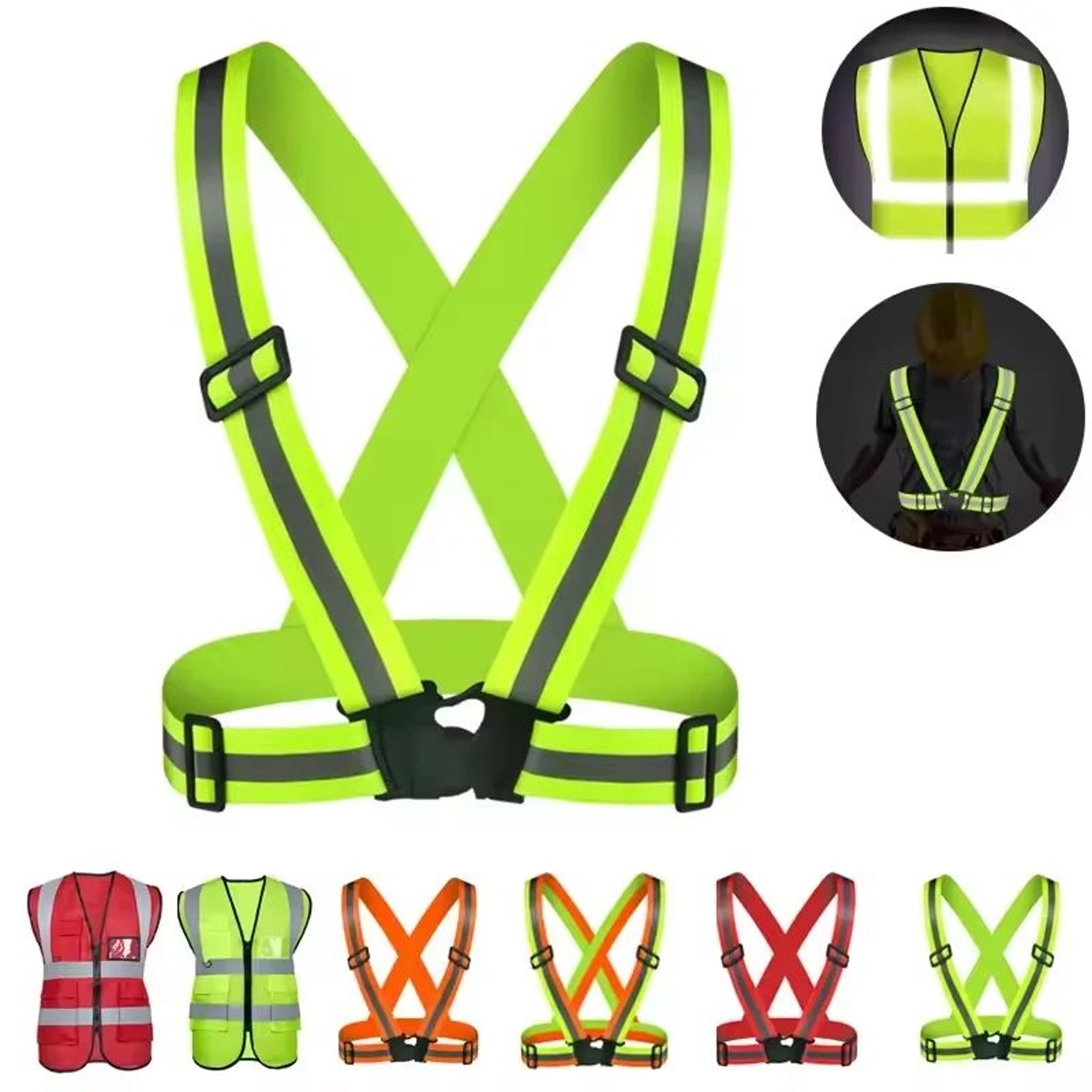 Adjustable Reflective Safety Vest  Lightweight Waterproof Running  Cycling Gear 0