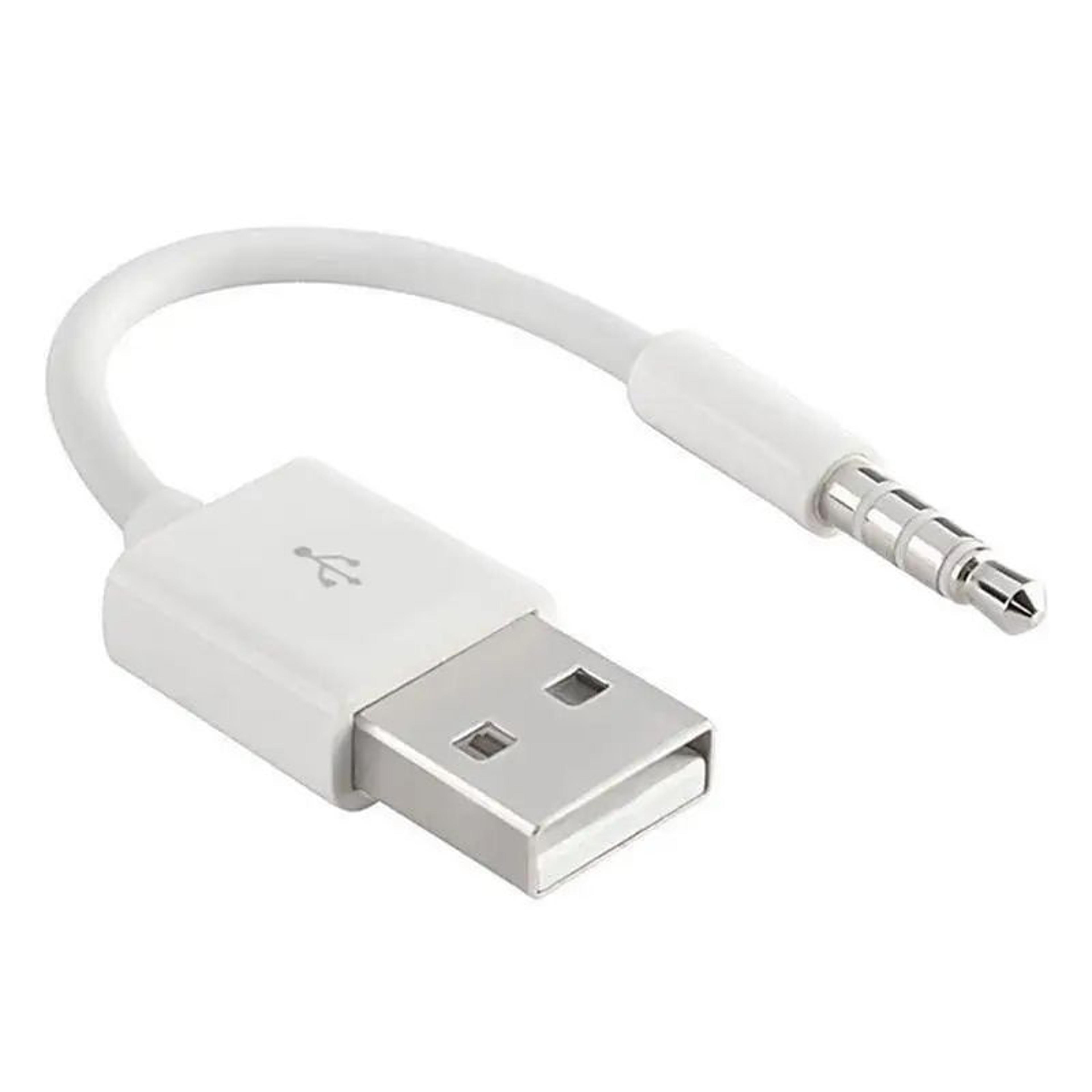 USB Charger  Data Sync Cable For IPod Shuffle  35mm Audio Transfer Cord 6