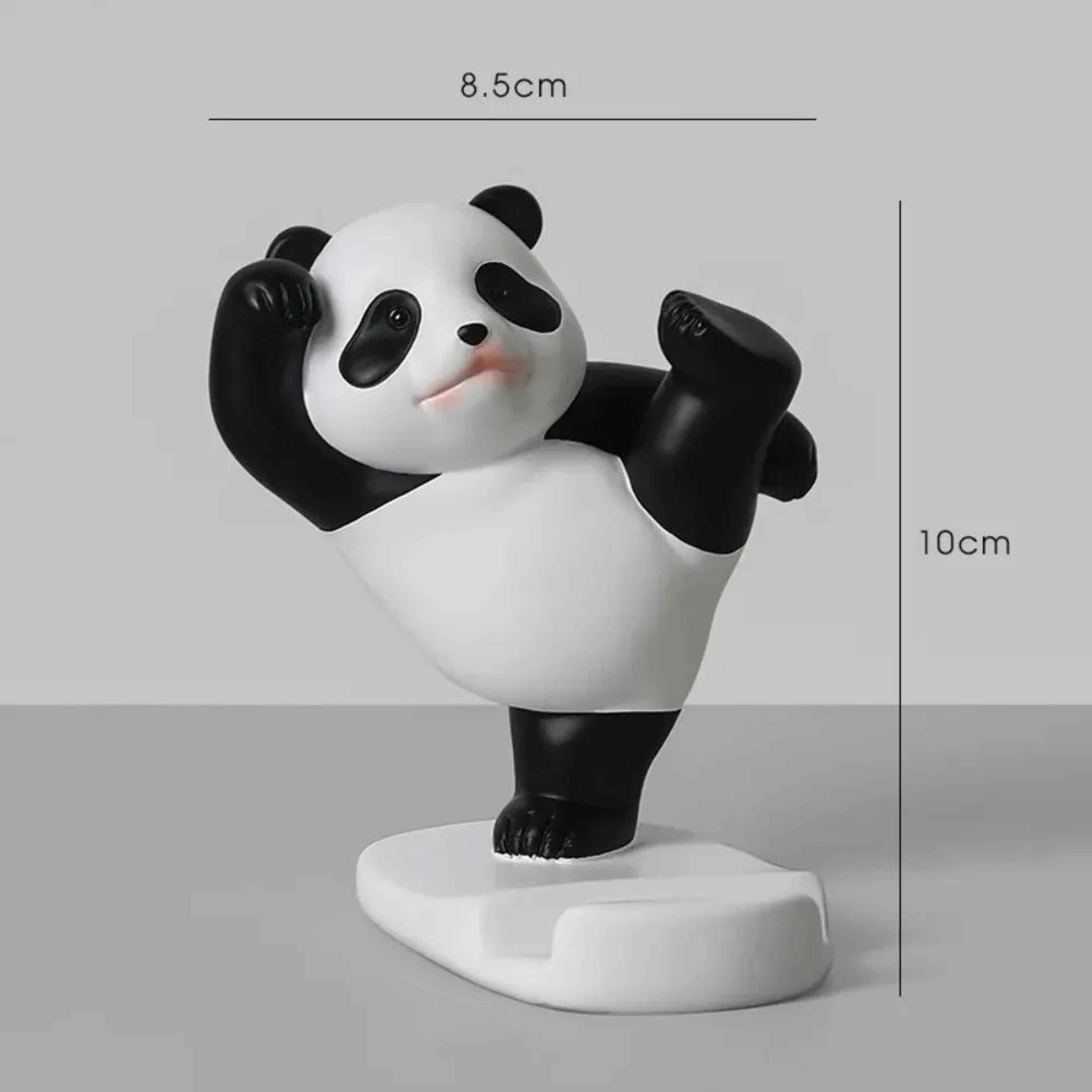 Cute Panda Resin Phone Stand Holder  Modern Desktop Mobile  Tablet Support Decor 7