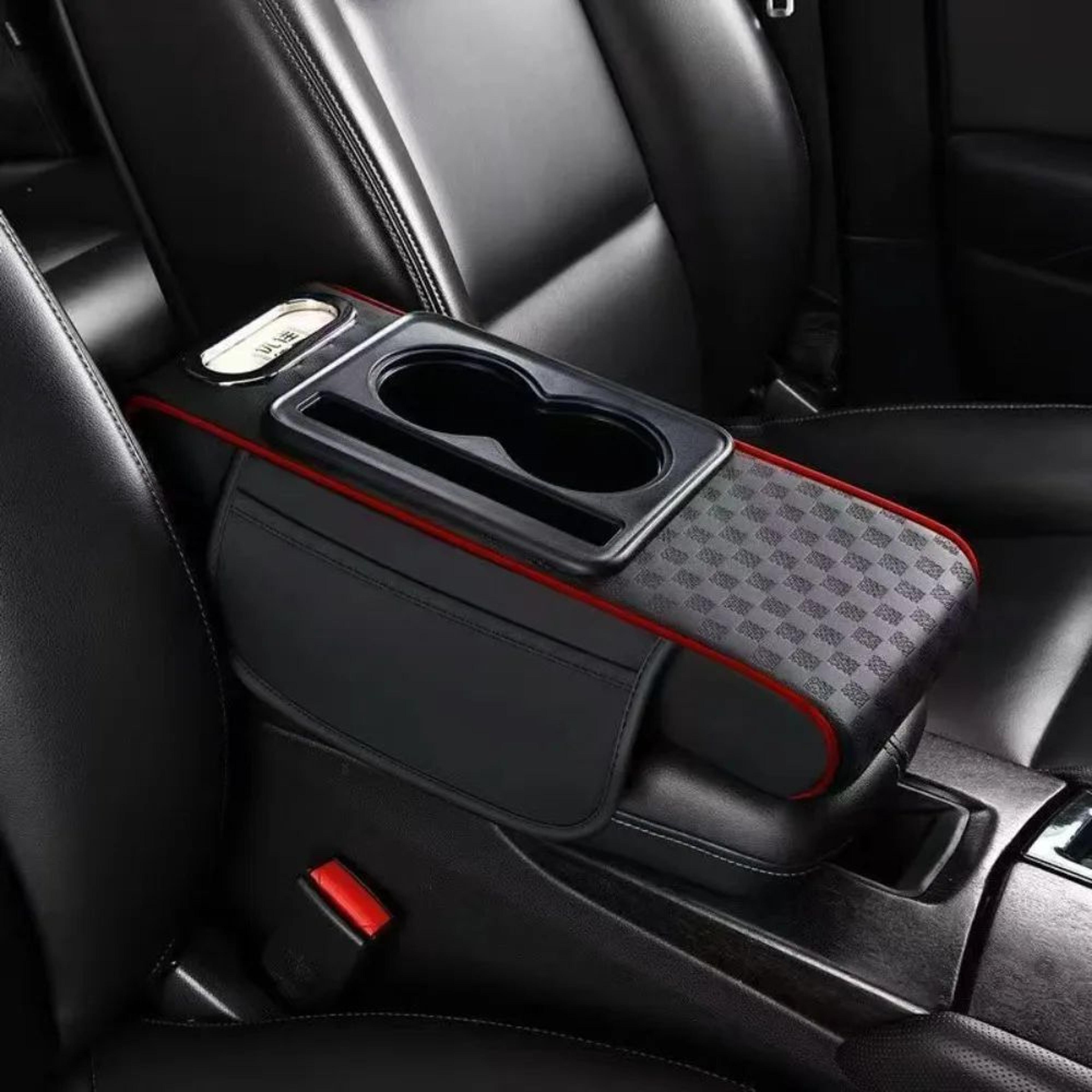 Universal Car Center Console Armrest Cushion  PU Leather Height Increasing Armrest Pad With Cup Hol 13