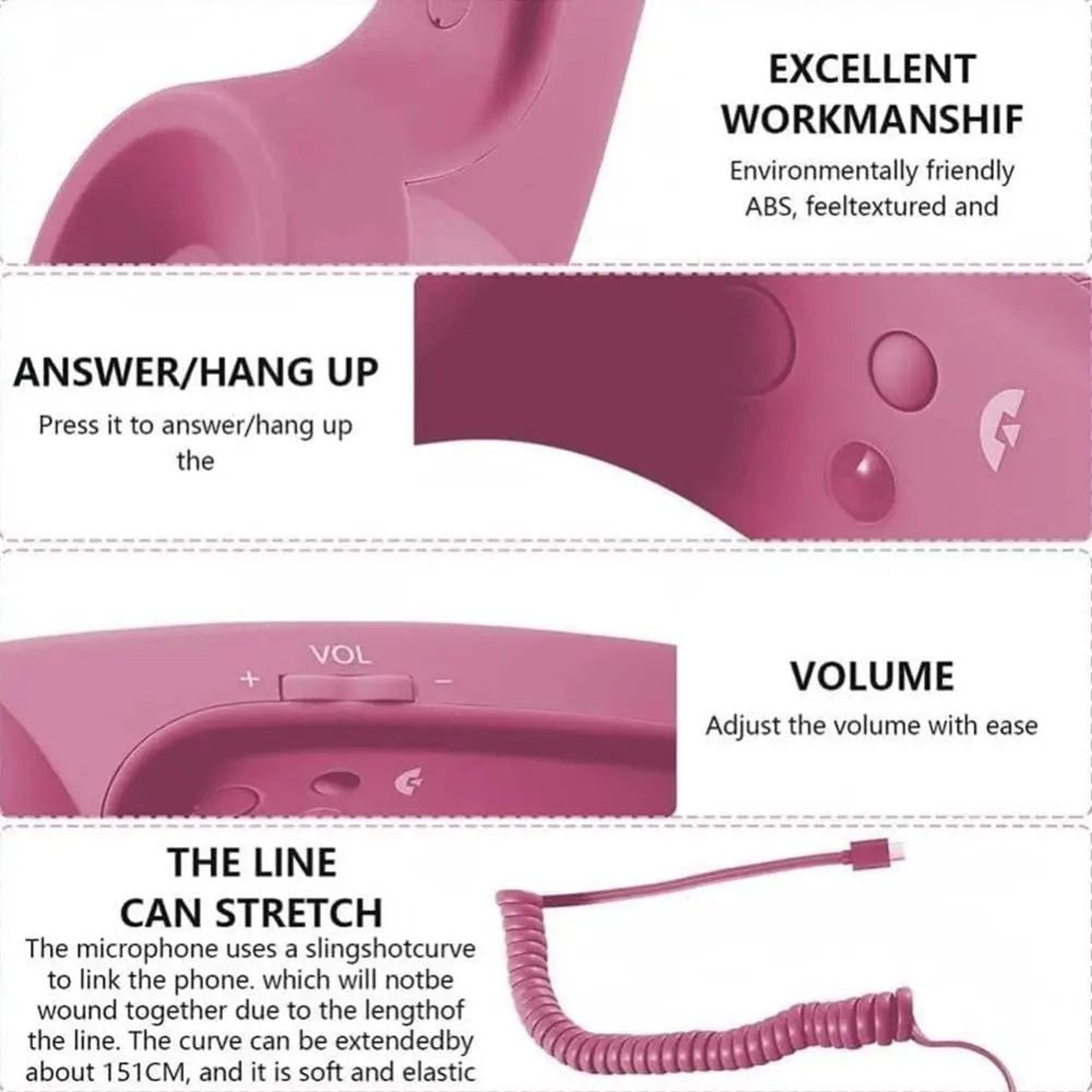 Retro Telephone Handset For Mobile Phone  TypeC Wired Cell Phone Receiver With Microphone  TangleFr 1