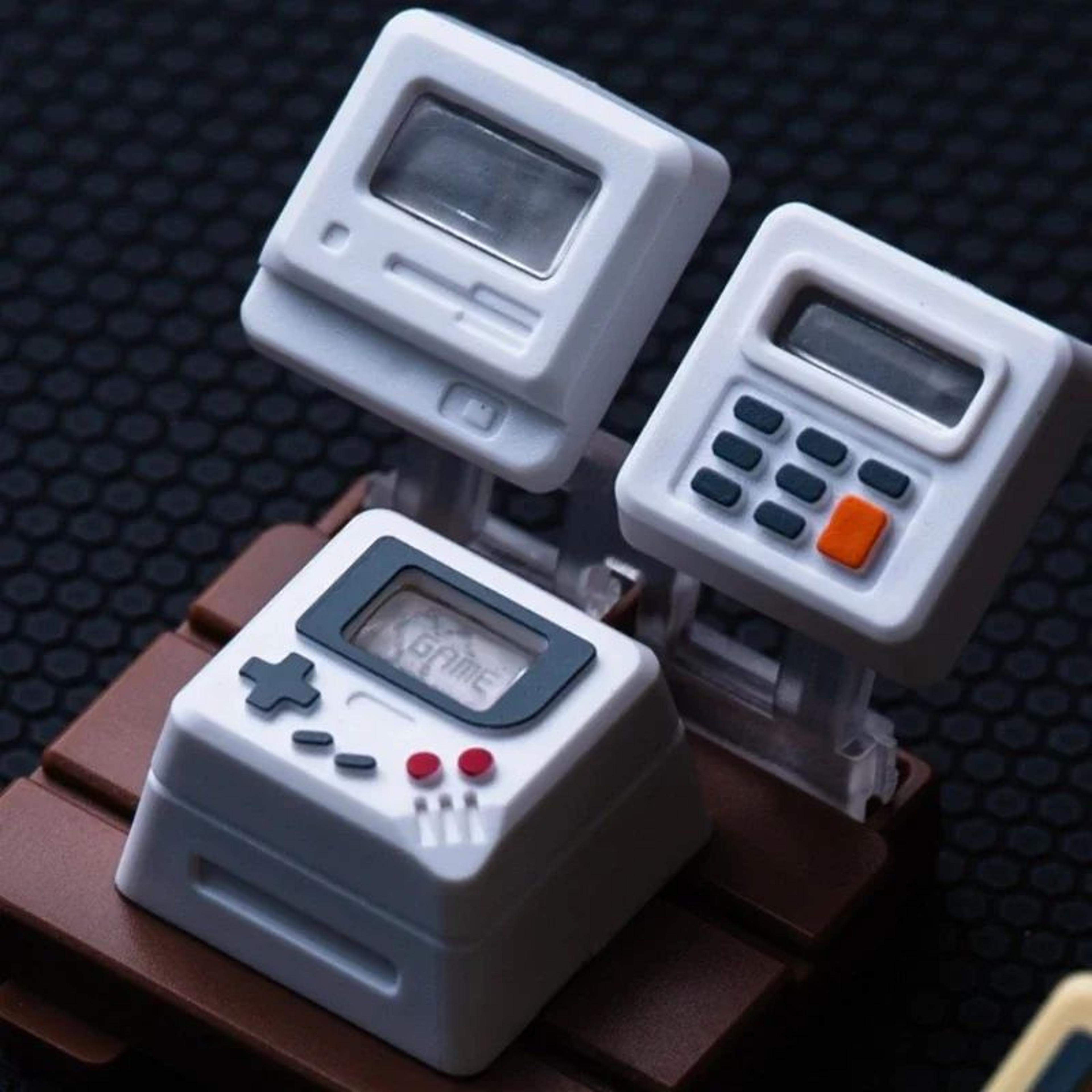 K04 Retro Transparent Game Console Keycap Set  Cute 3in1 ABS Replacement Keycaps For Mechanical Key 6