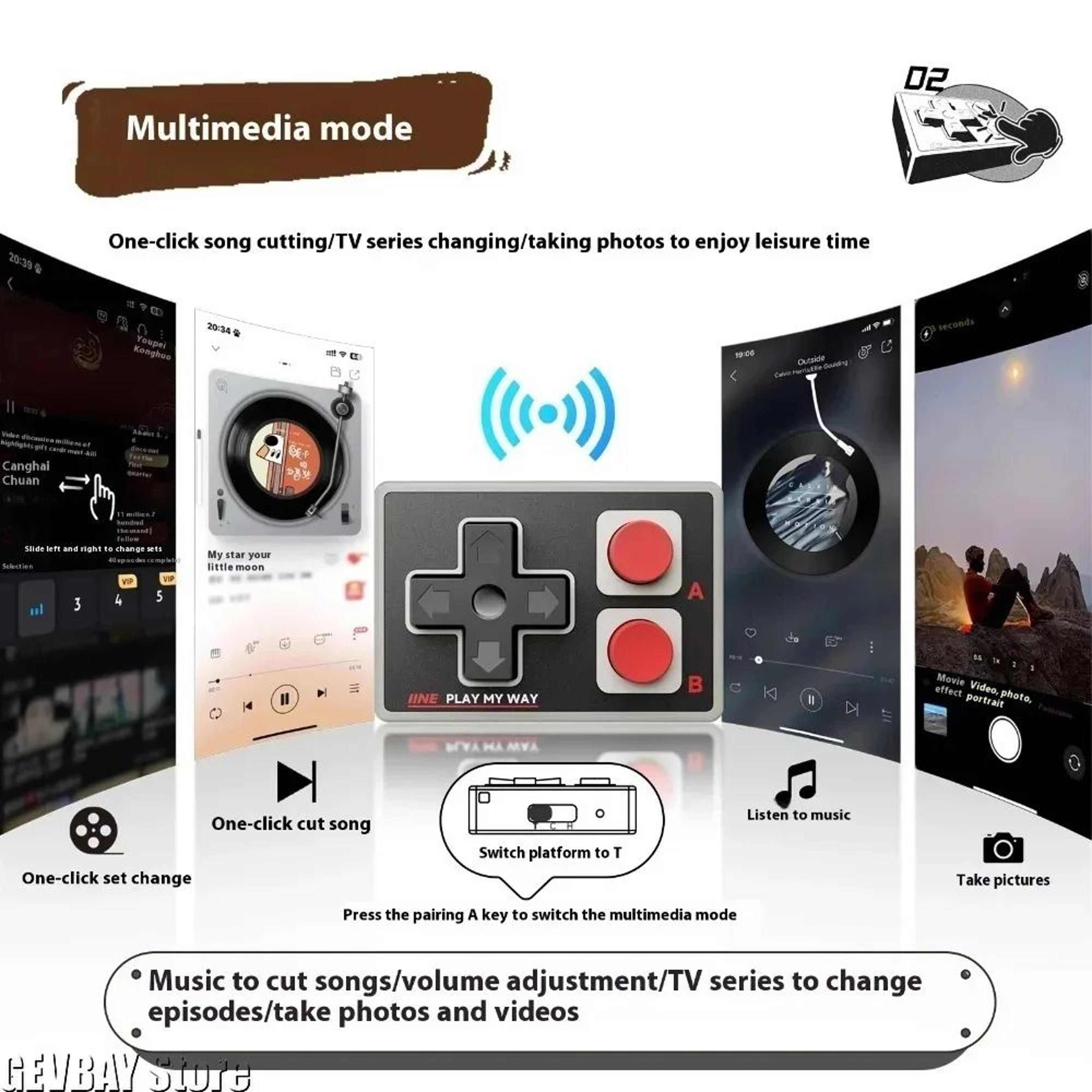 IINE Pocket Mini Bluetooth Remote Controller  Wireless Short Video  Camera Gamepad For Android  IPh 4