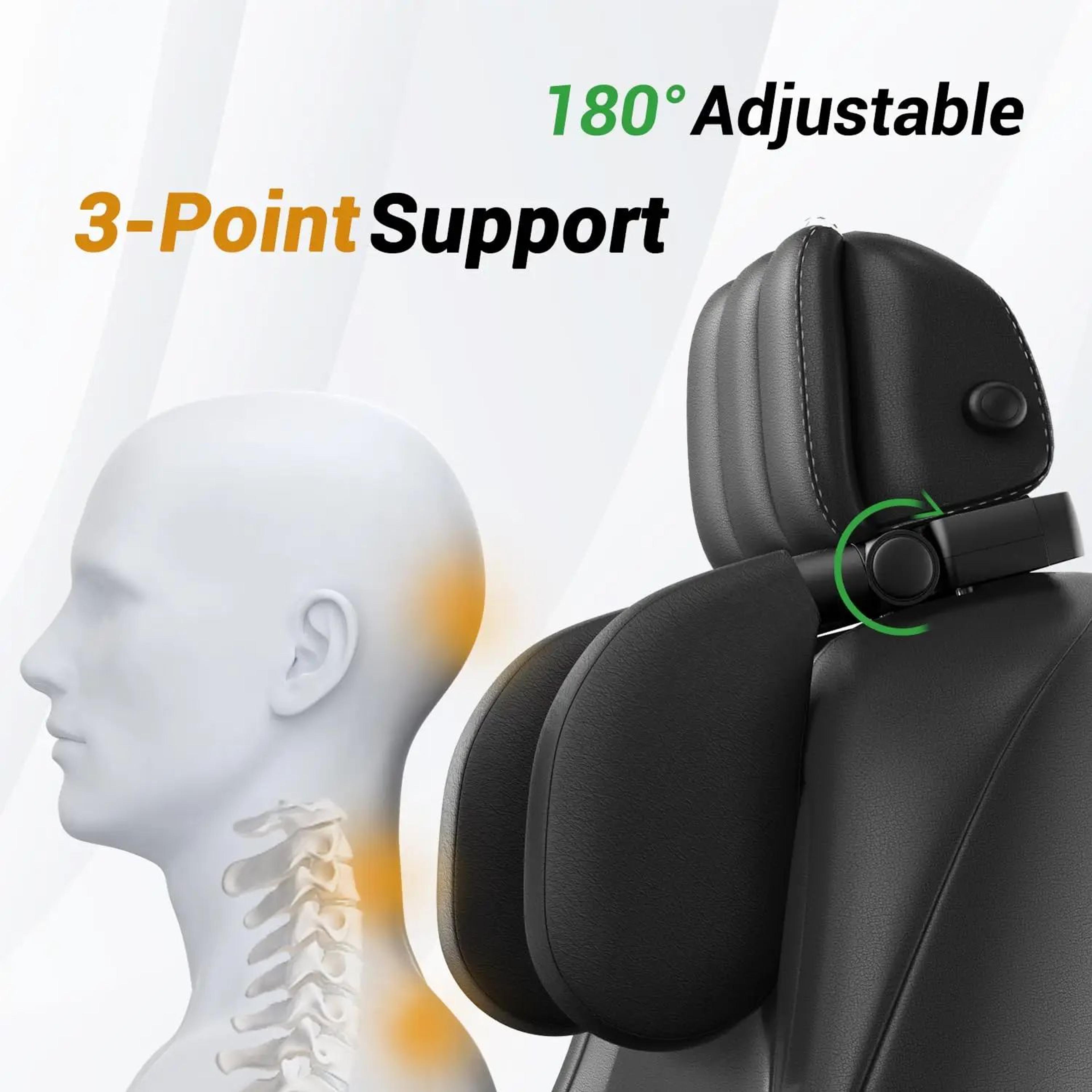RoadPal 180 Adjustable Memory Foam Car Headrest Pillow  Ergonomic Neck Support Travel Cushion 2