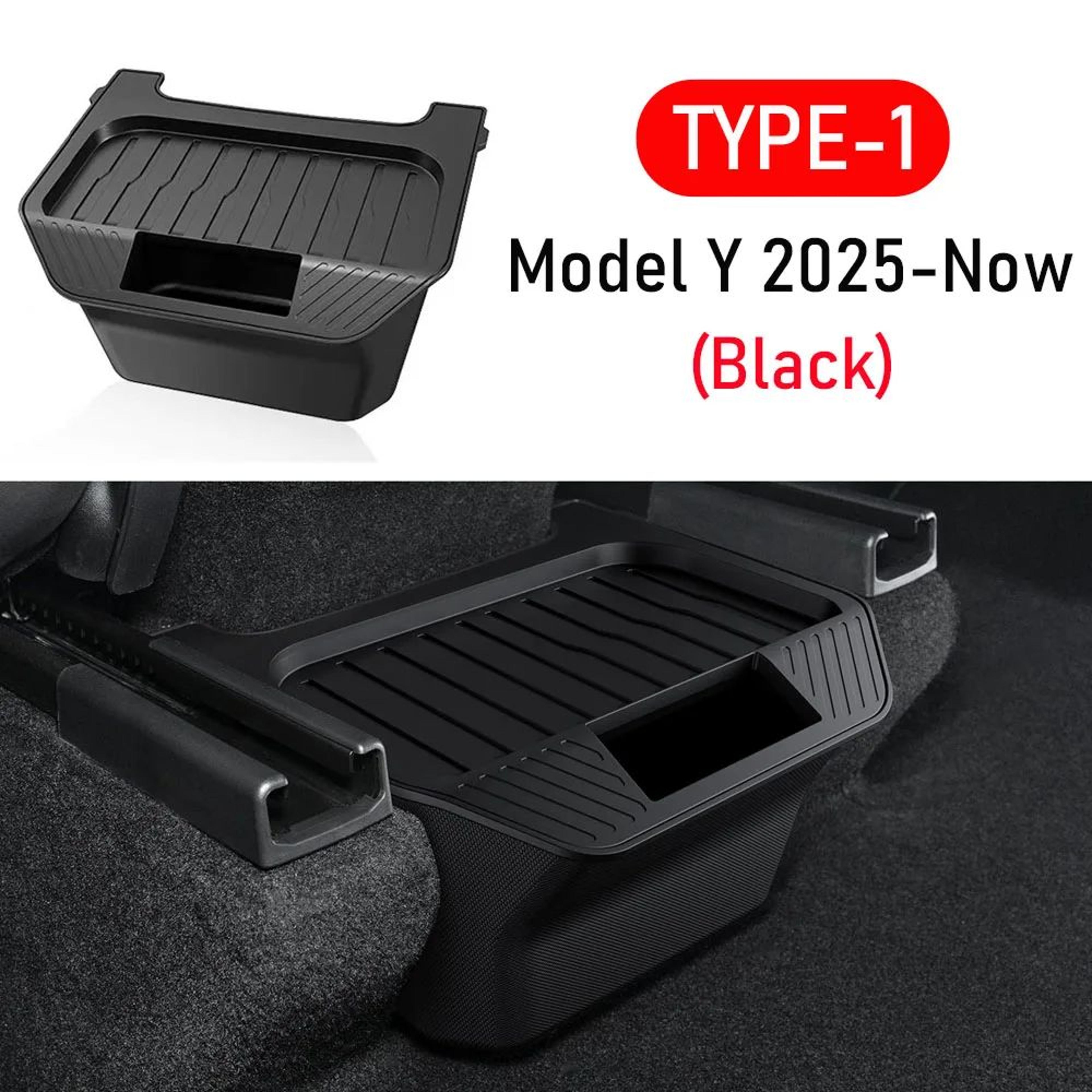 Rear Seat Storage Box For Tesla Model Y Juniper 20252026  Backseat Organizer  Trash Bin Console Acc 6