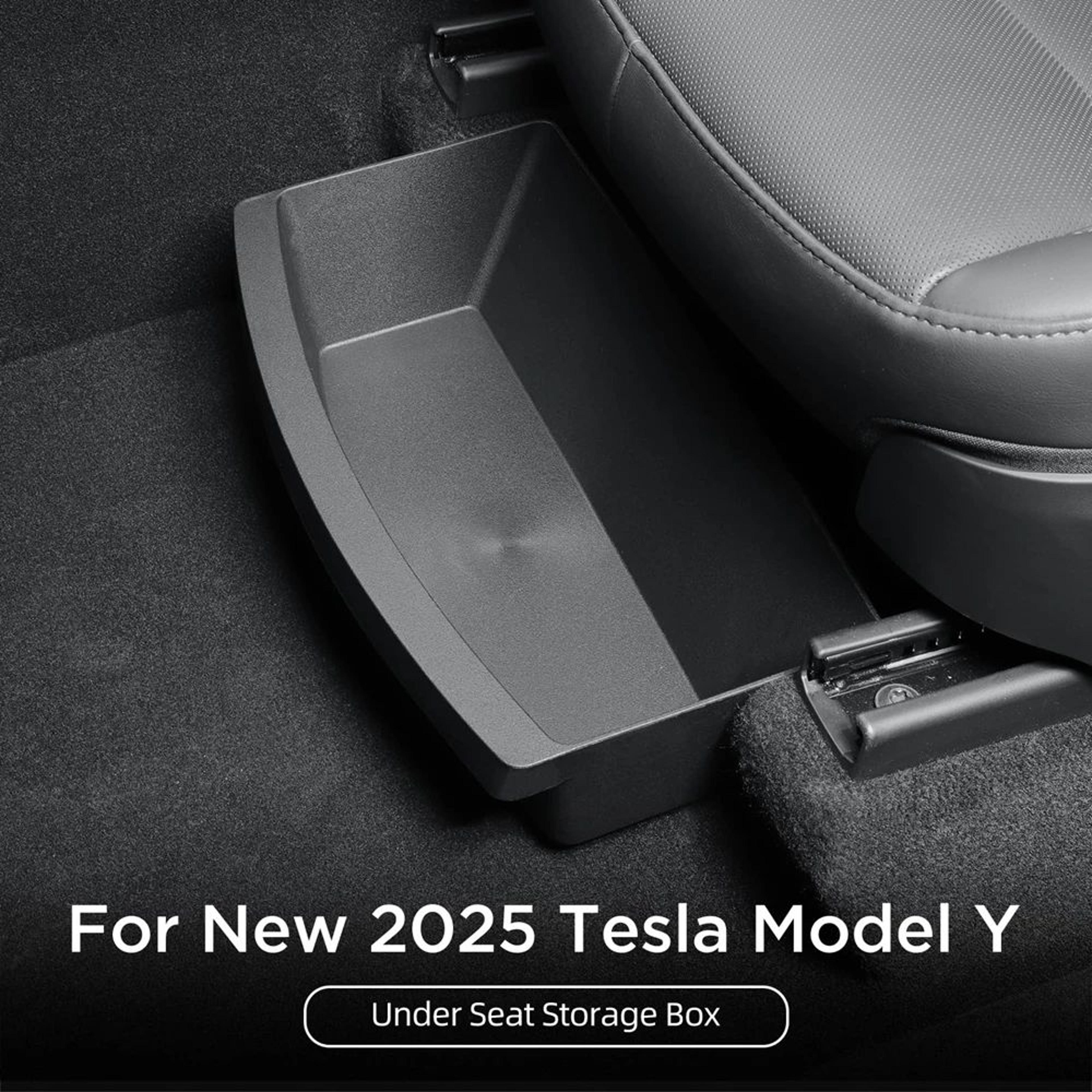 Tesla Model Y Juniper Under Seat Storage Drawer  Waterproof Hidden Organizer Tray For 2025 Model Y 1