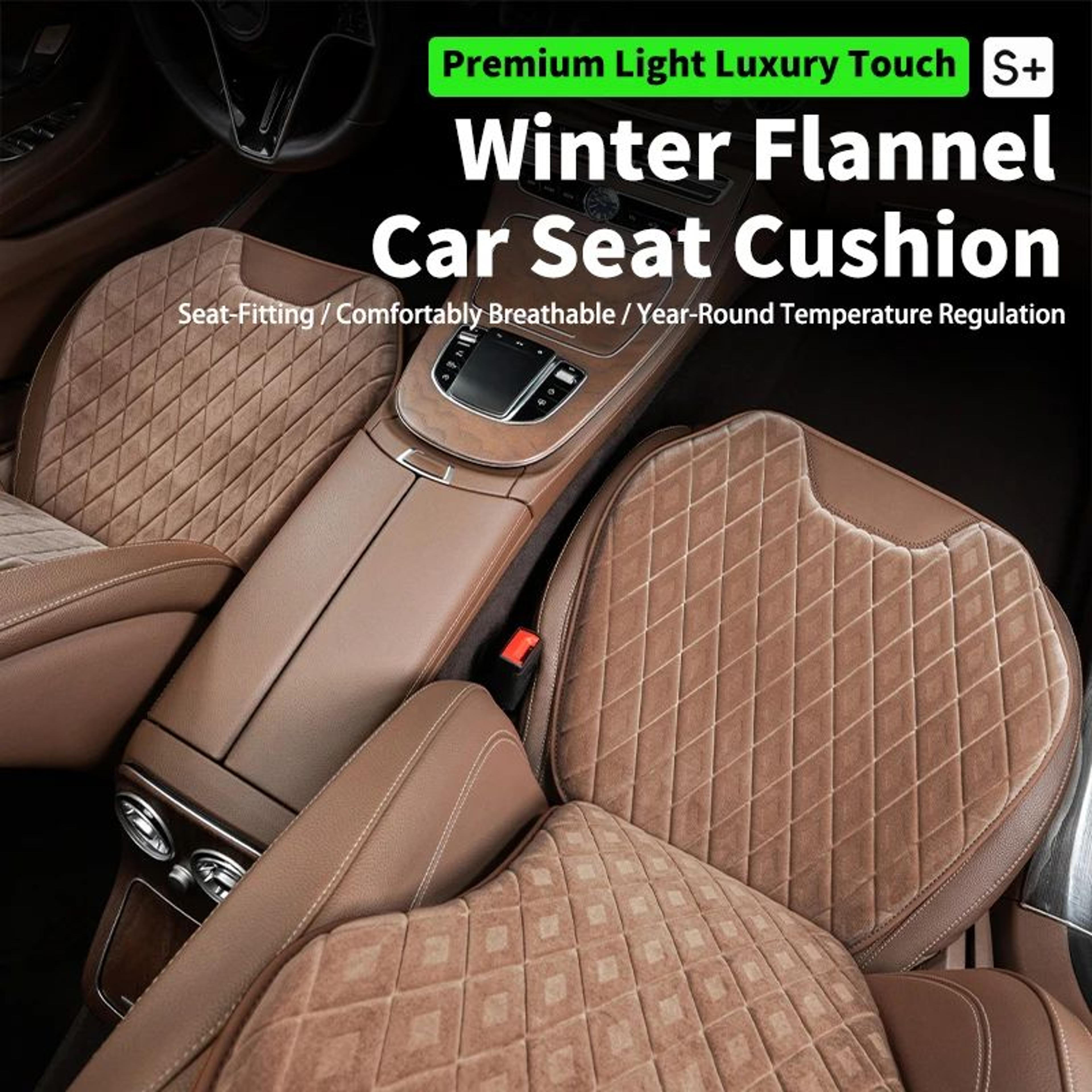 2pcs universal car seat protector mats – non-slip flannel back seat cushion covers