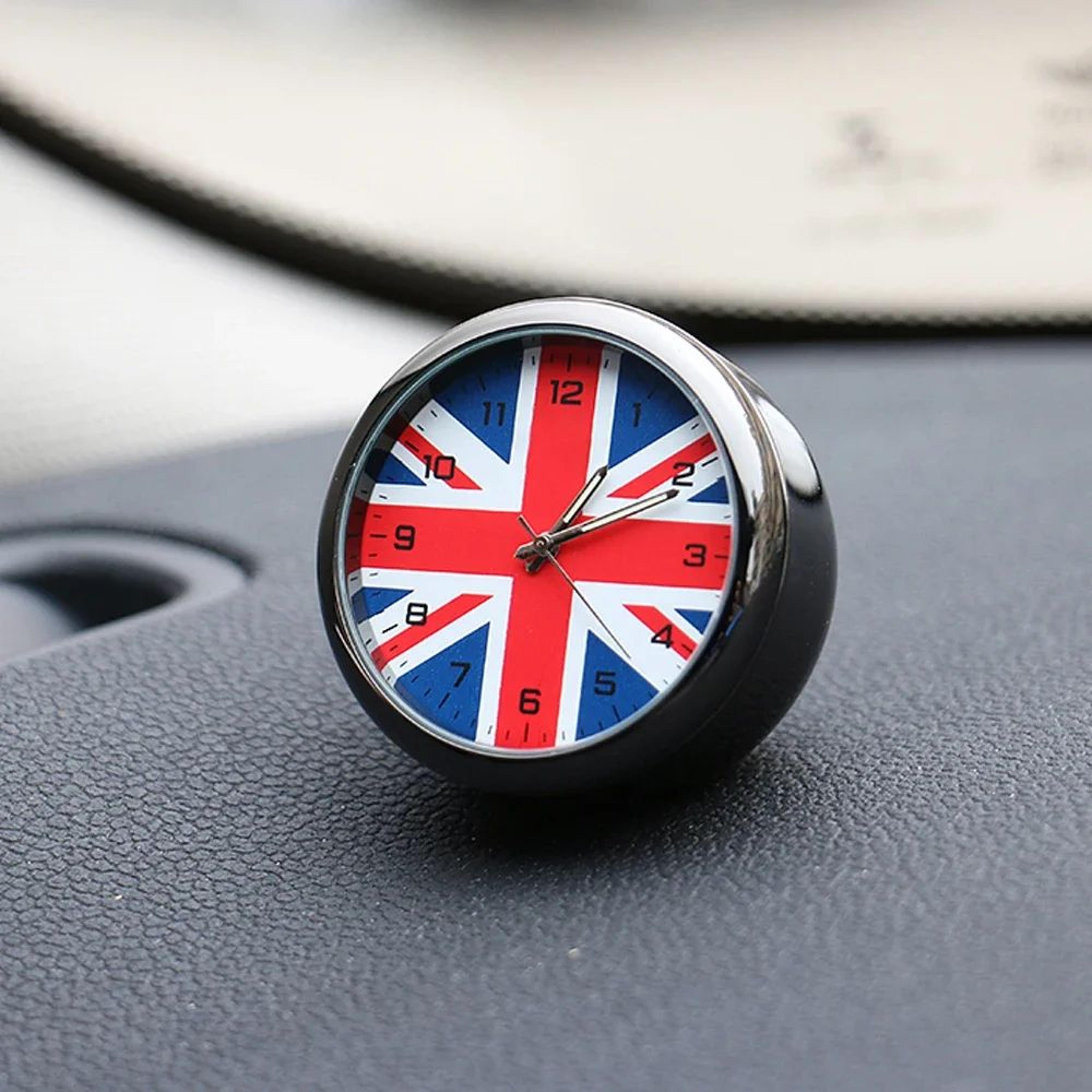 mini cooper dashboard clock ornament – union jack interior watch decoration universal fit