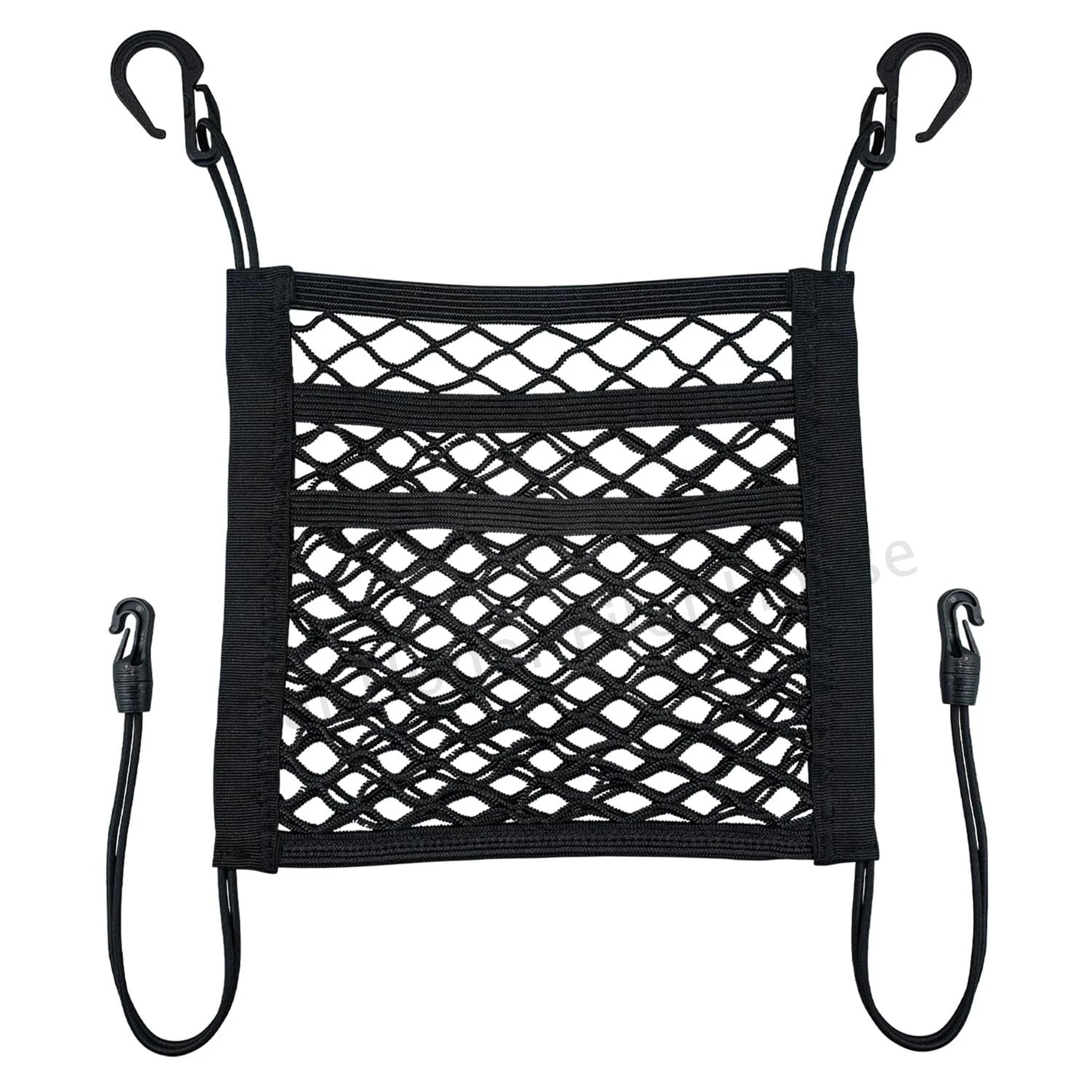 3Layer Car Seat Back Mesh Organizer Net  Universal Storage Barrier  Pet Safety Pocket 4