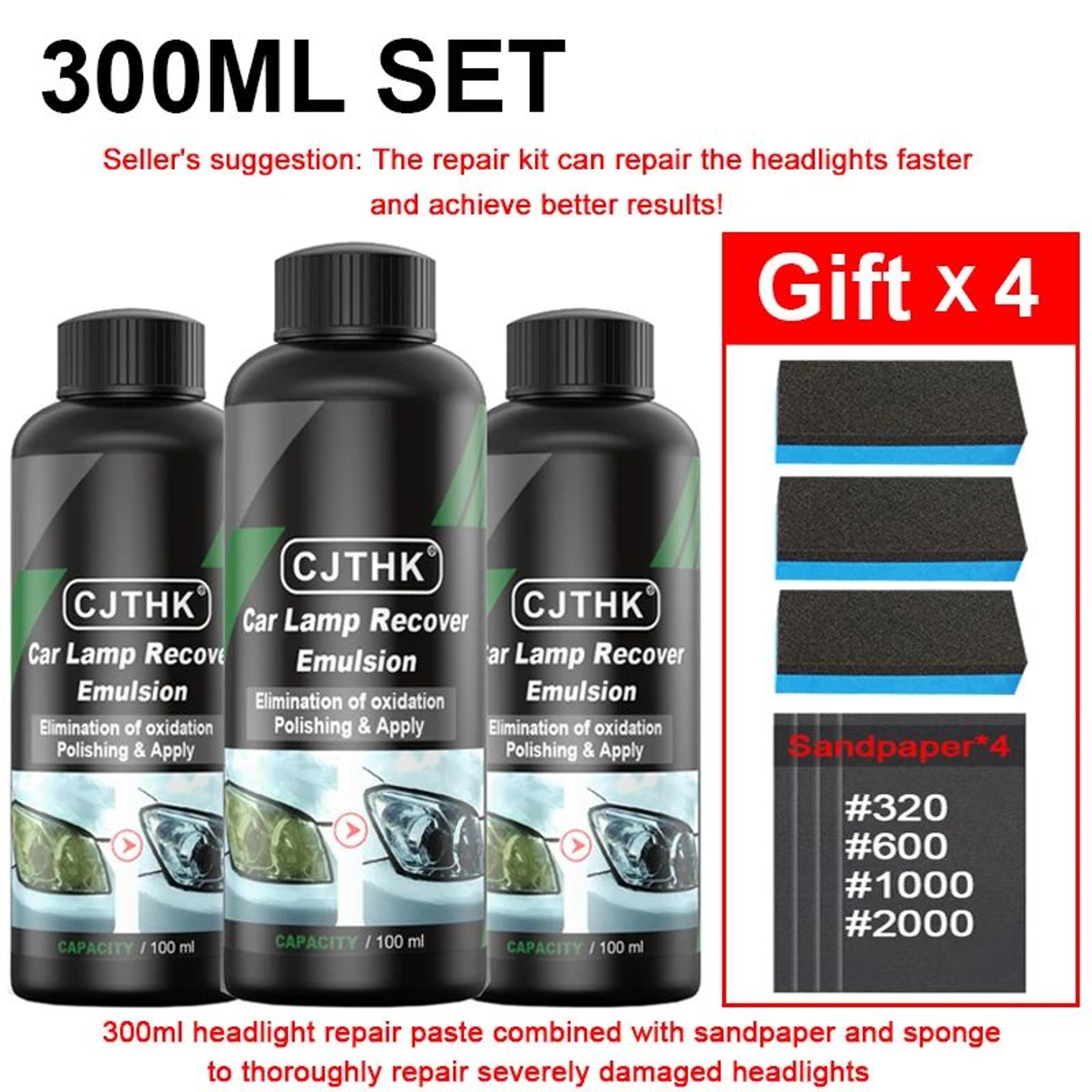 Car Headlight Restoration Polish Kit  Scratch Remover  Oxidation Cleaner For Foggy Headlights 12