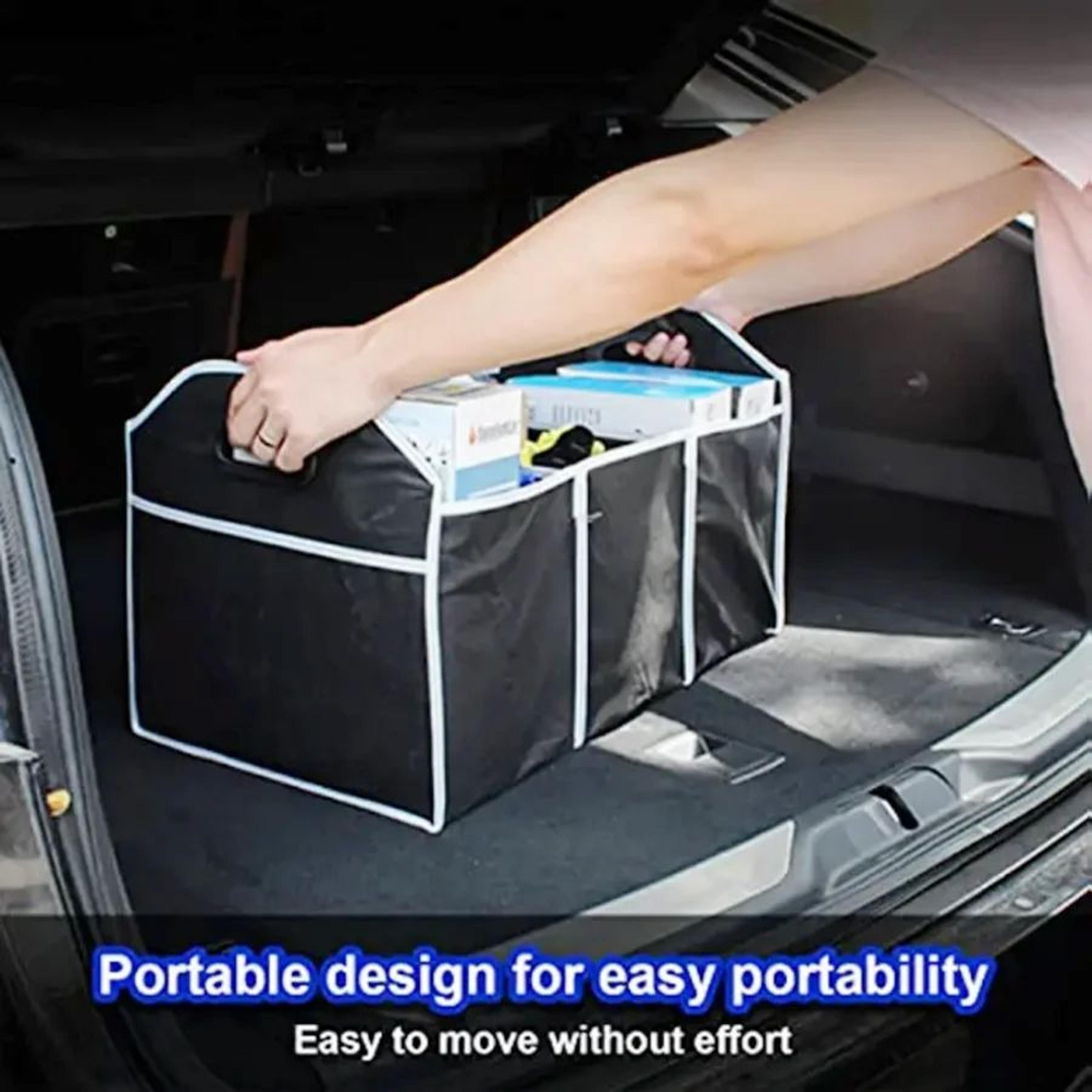 Universal Foldable Car Trunk Organizer  Waterproof 3Compartment Storage Bag 1