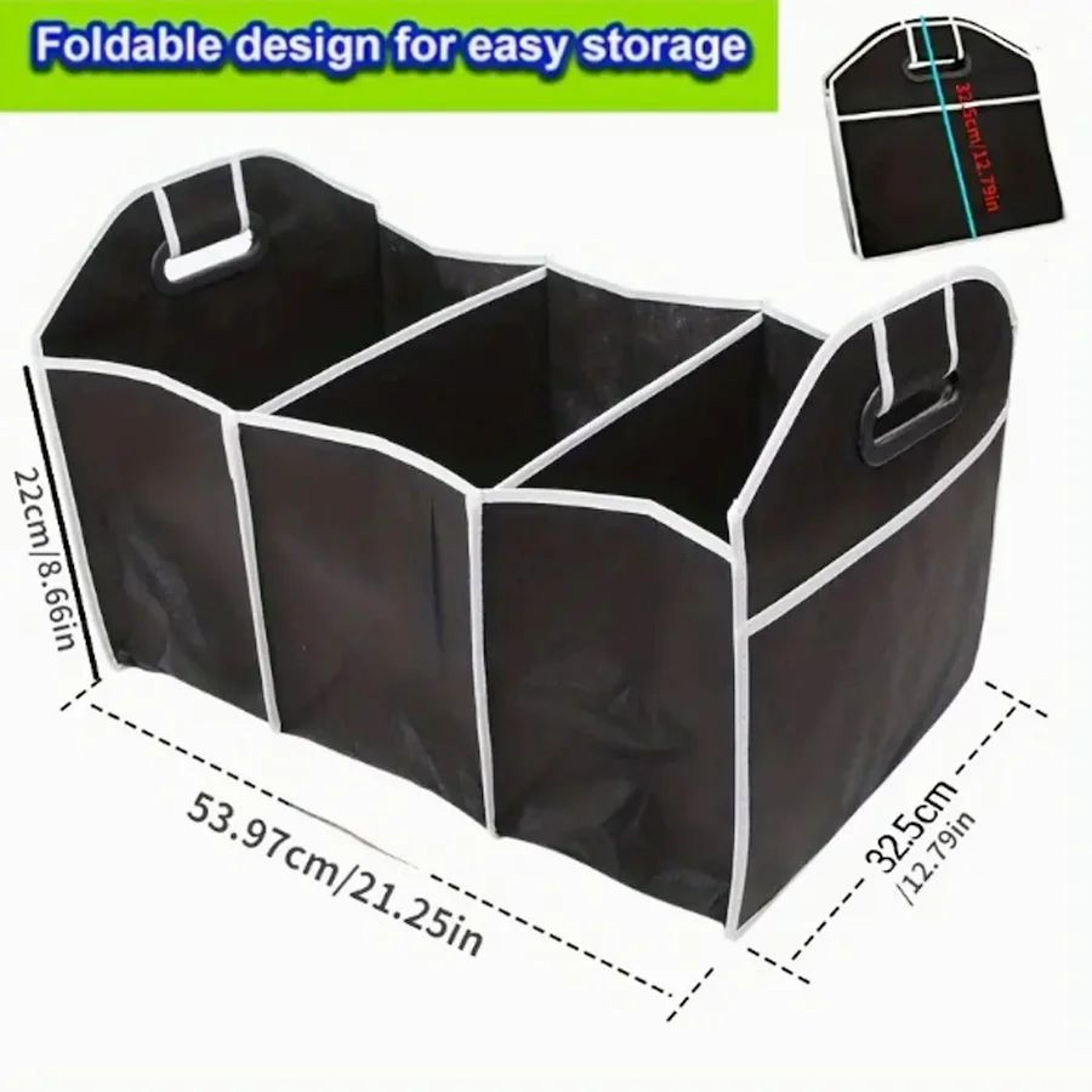 Universal Foldable Car Trunk Organizer  Waterproof 3Compartment Storage Bag 3