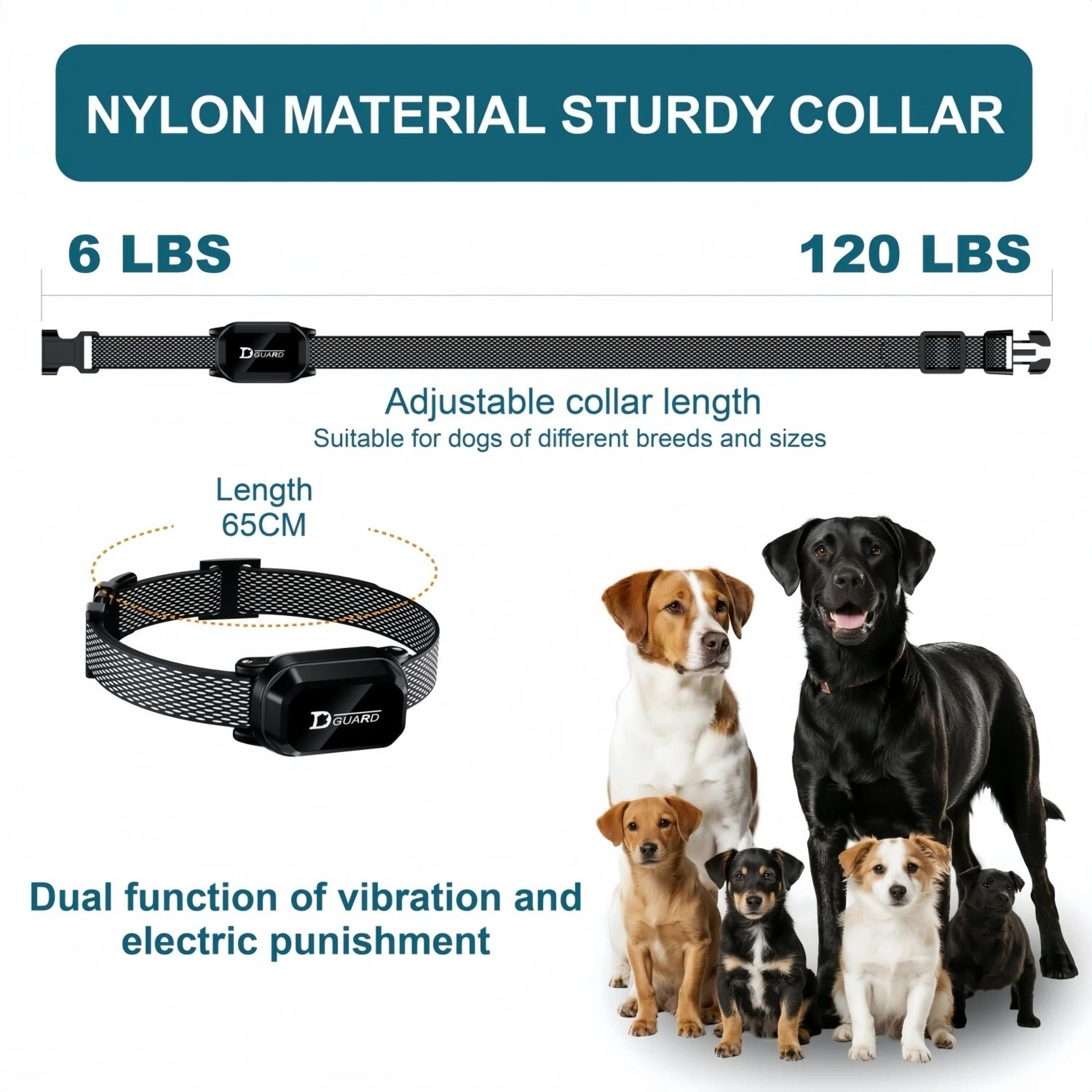 Waterproof Dog Training Collar With Remote  3300 FT Rechargeable Bark Control  Obedience Trainer 1