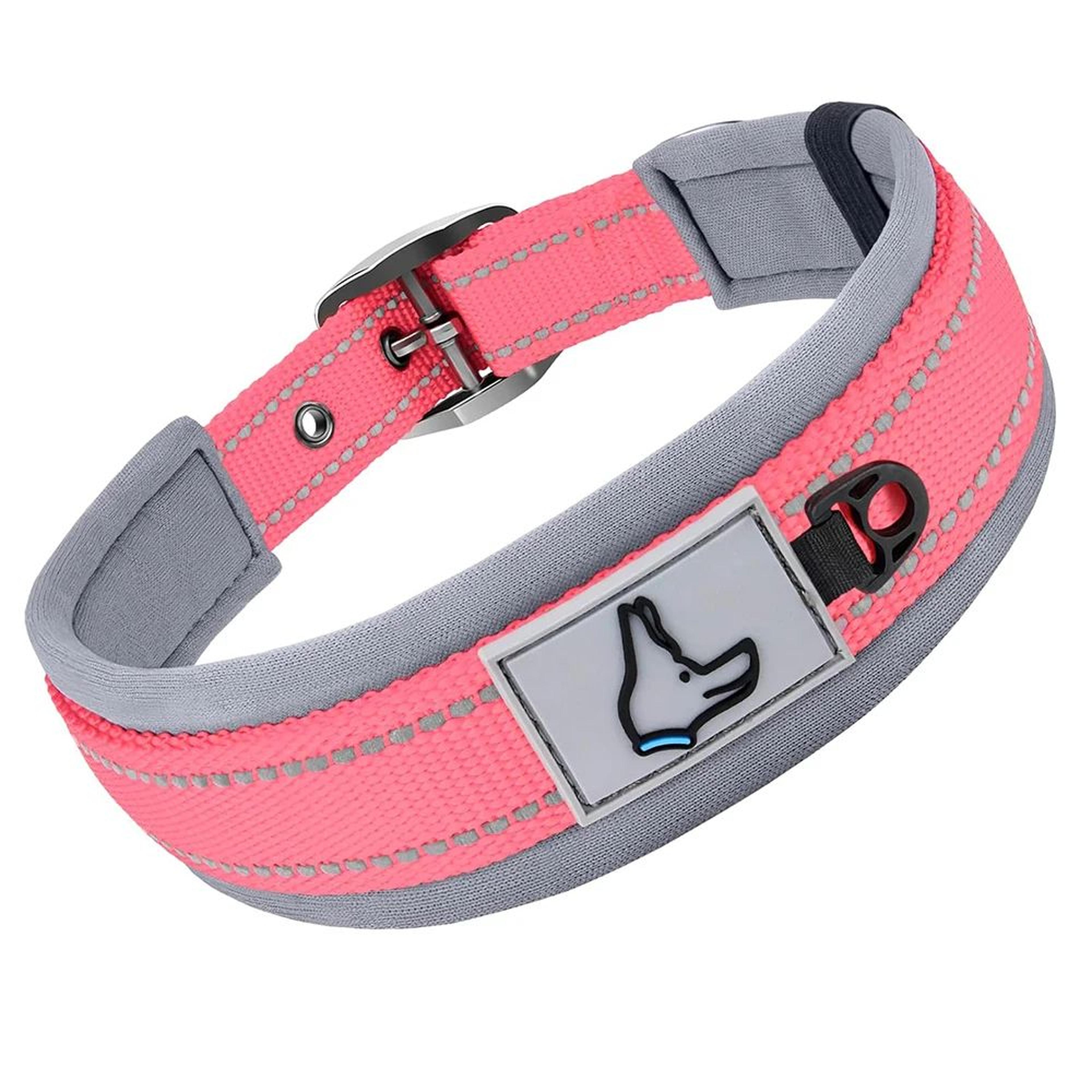 Reflective Padded Dog Collar  Adjustable Heavy Duty Nylon Collar For Small Medium  Large Dogs 13